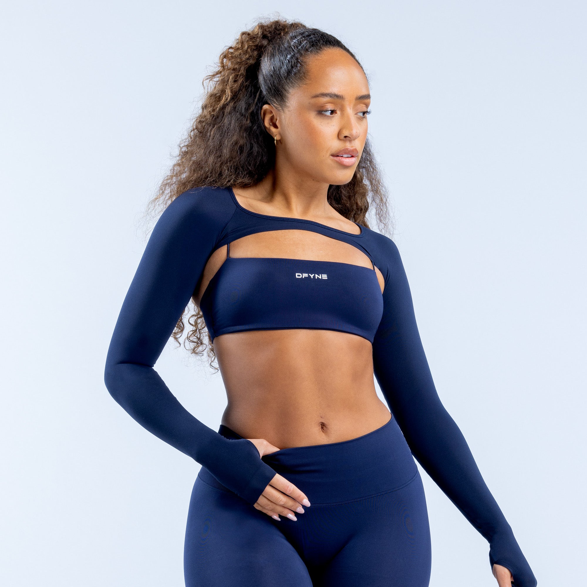 Shrug DFYNE Defy Long Sleeve Mujer Azul Marino | 8064-REPAV