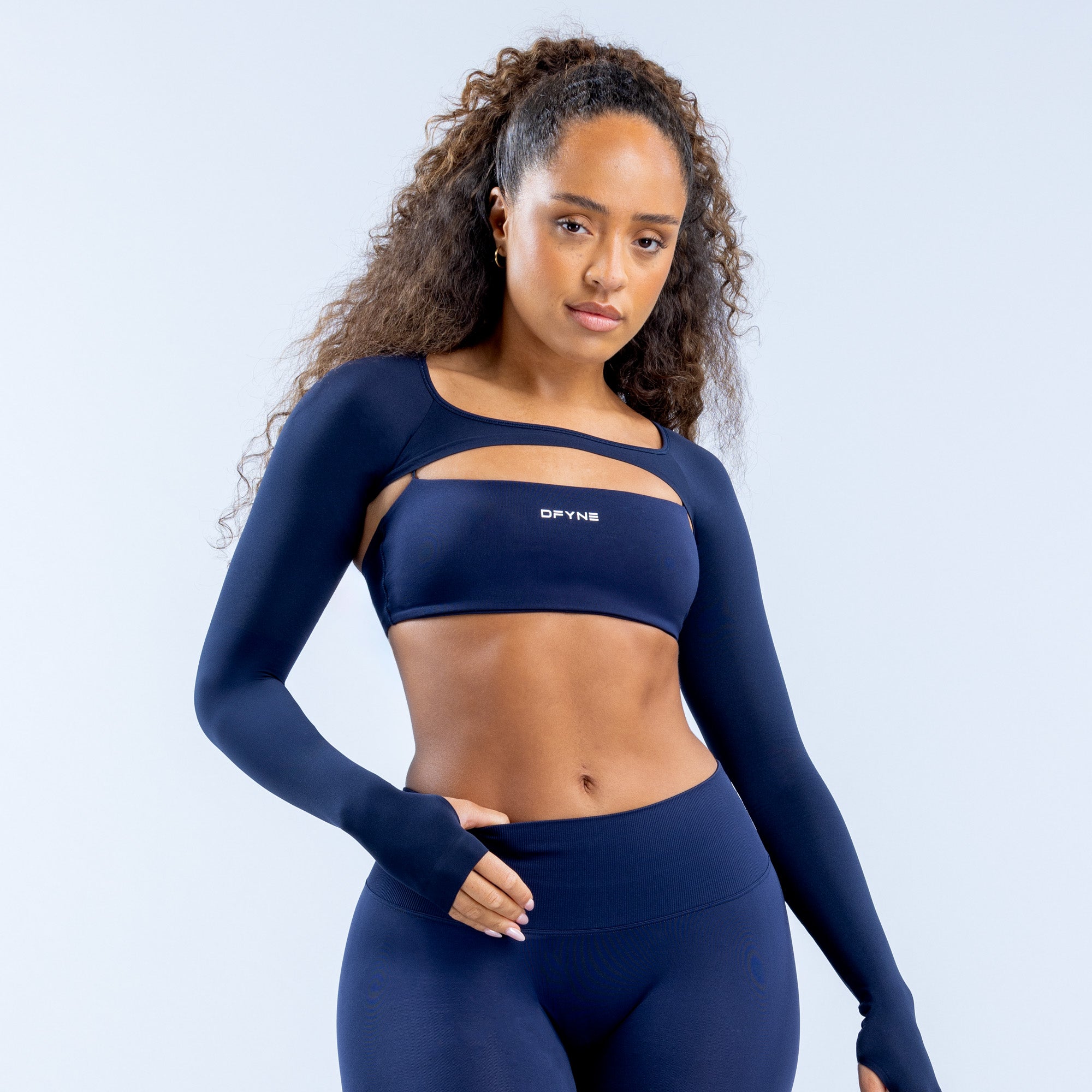 Shrug DFYNE Defy Long Sleeve Mujer Azul Marino | 8064-REPAV