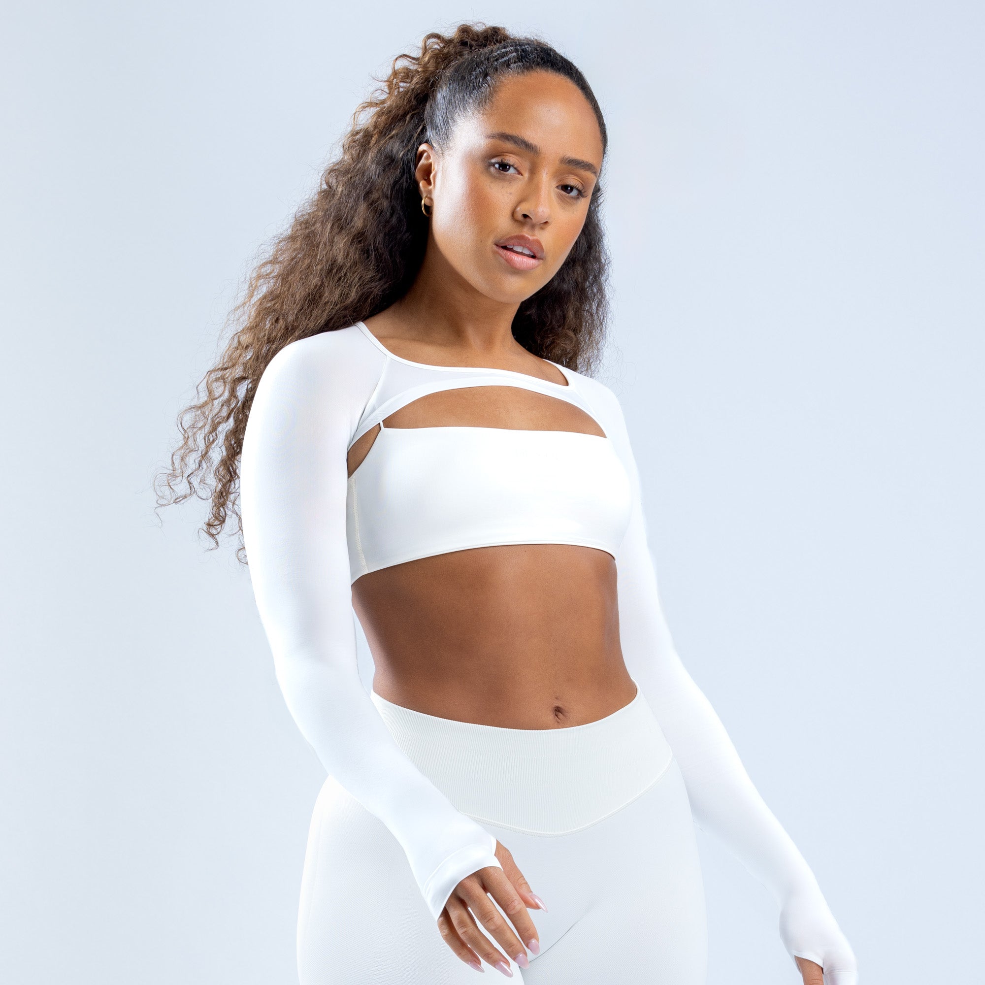 Shrug DFYNE Defy Long Sleeve Mujer Blancos | 7892-SUDJZ