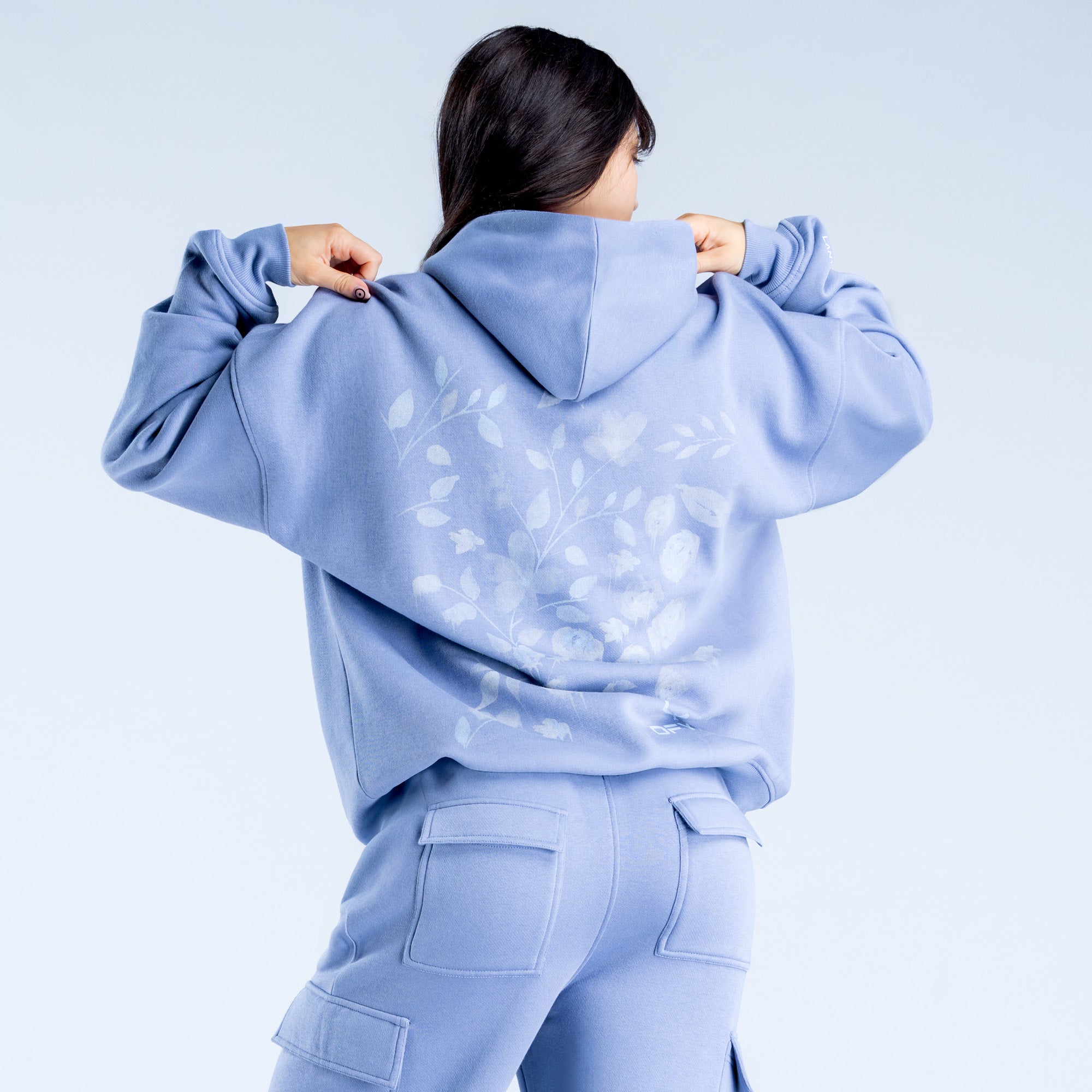 Sudadera con Capucha DFYNE Lanyi Edit Oversized Mujer Azules | 4621-OEYPL