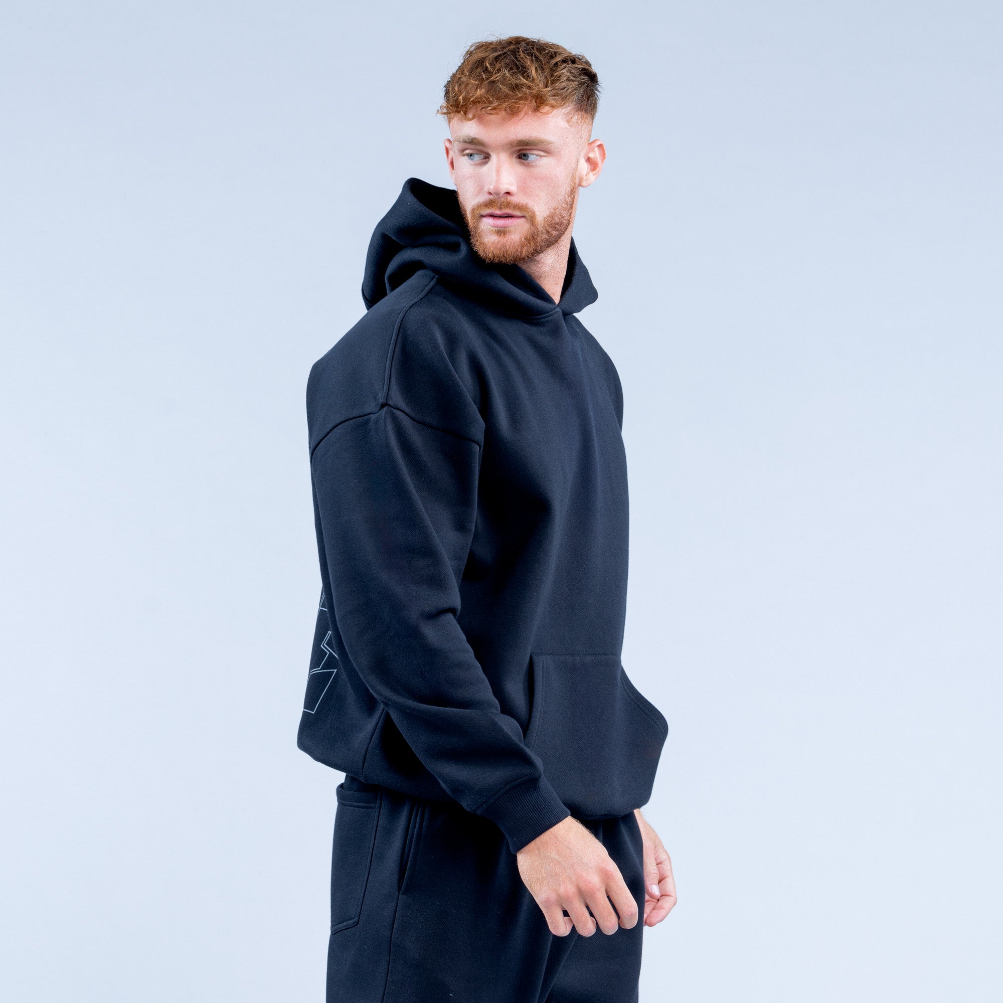 Sudadera con Capucha DFYNE Recharge Graphic Hombre Negros | 8491-QMJCB