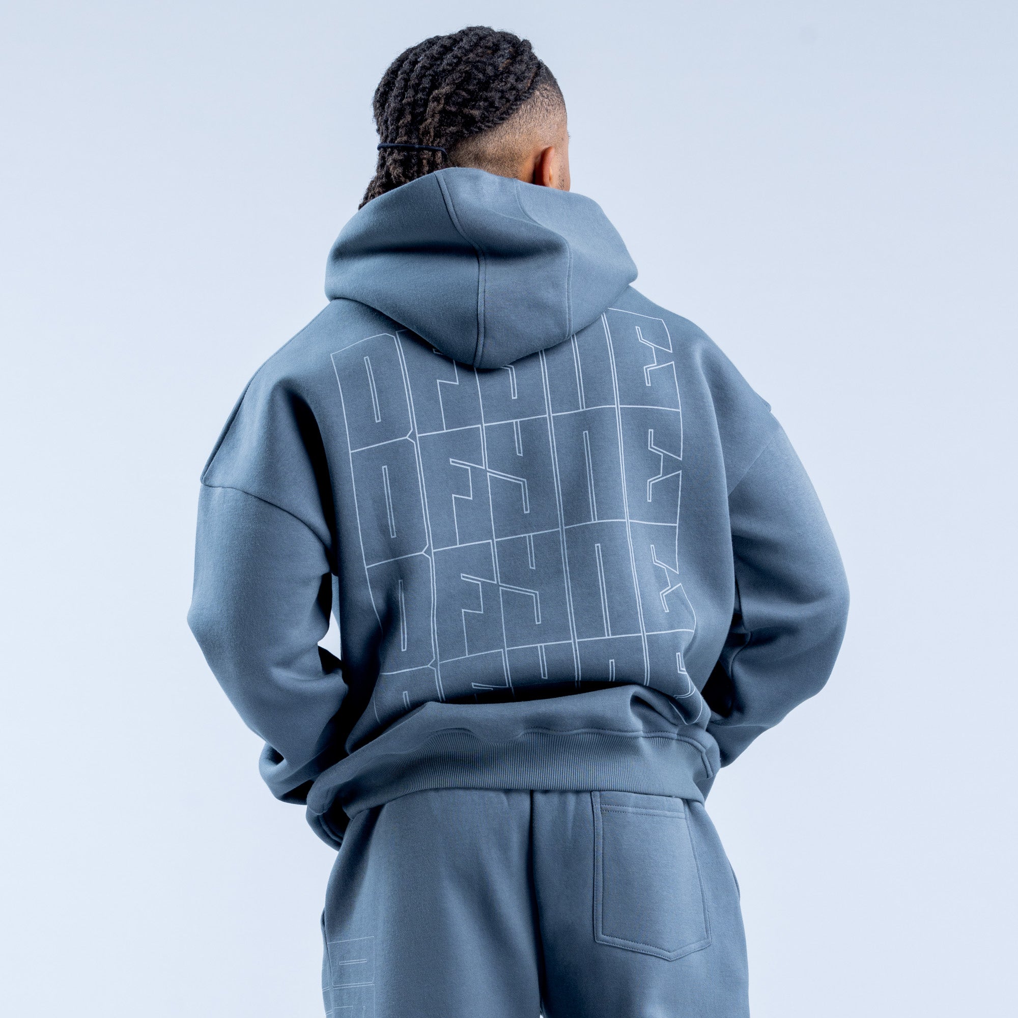 Sudadera con Capucha DFYNE Recharge Graphic Hombre Grises | 6974-SKAYT