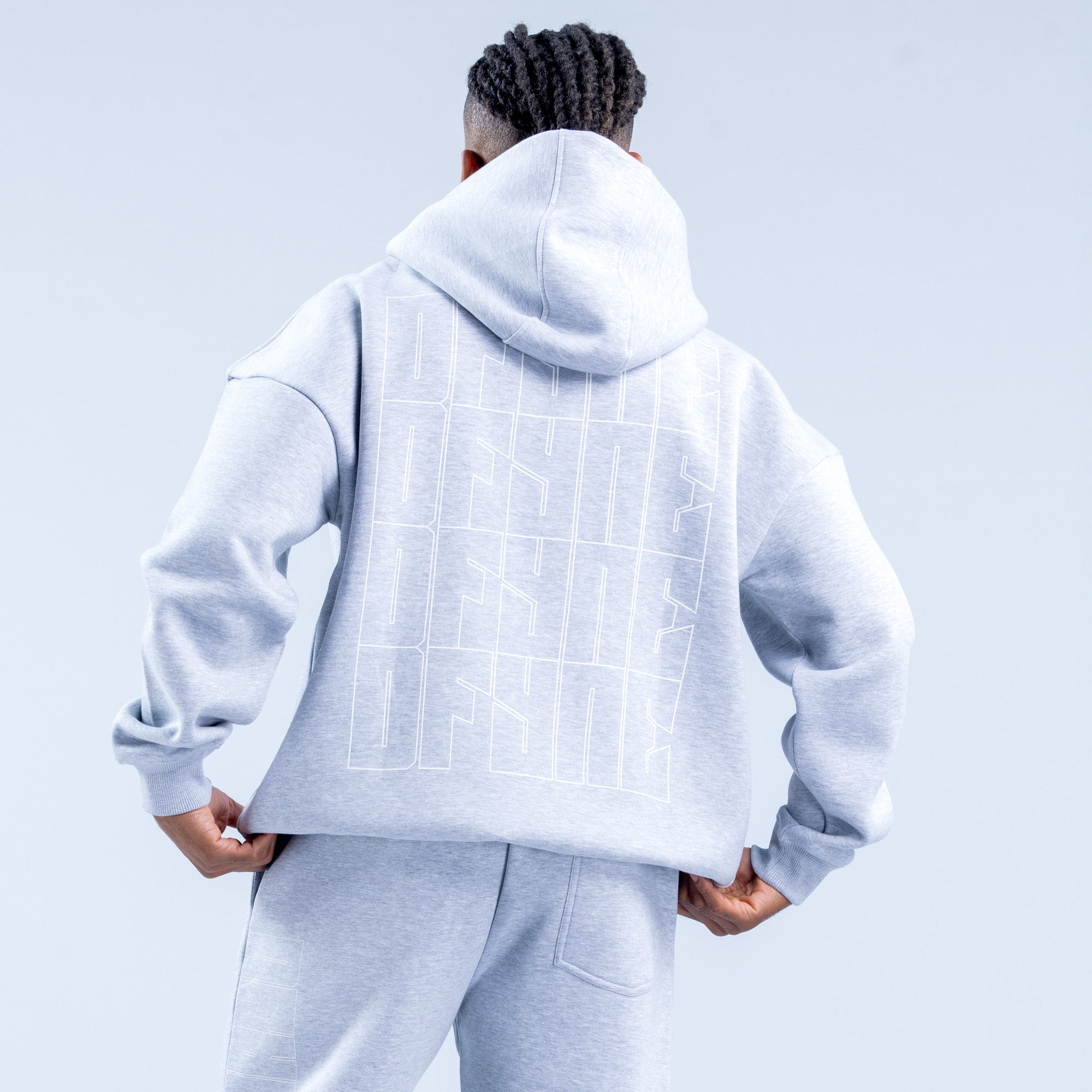 Sudadera con Capucha DFYNE Recharge Graphic Hombre Grises | 0385-MXWYK