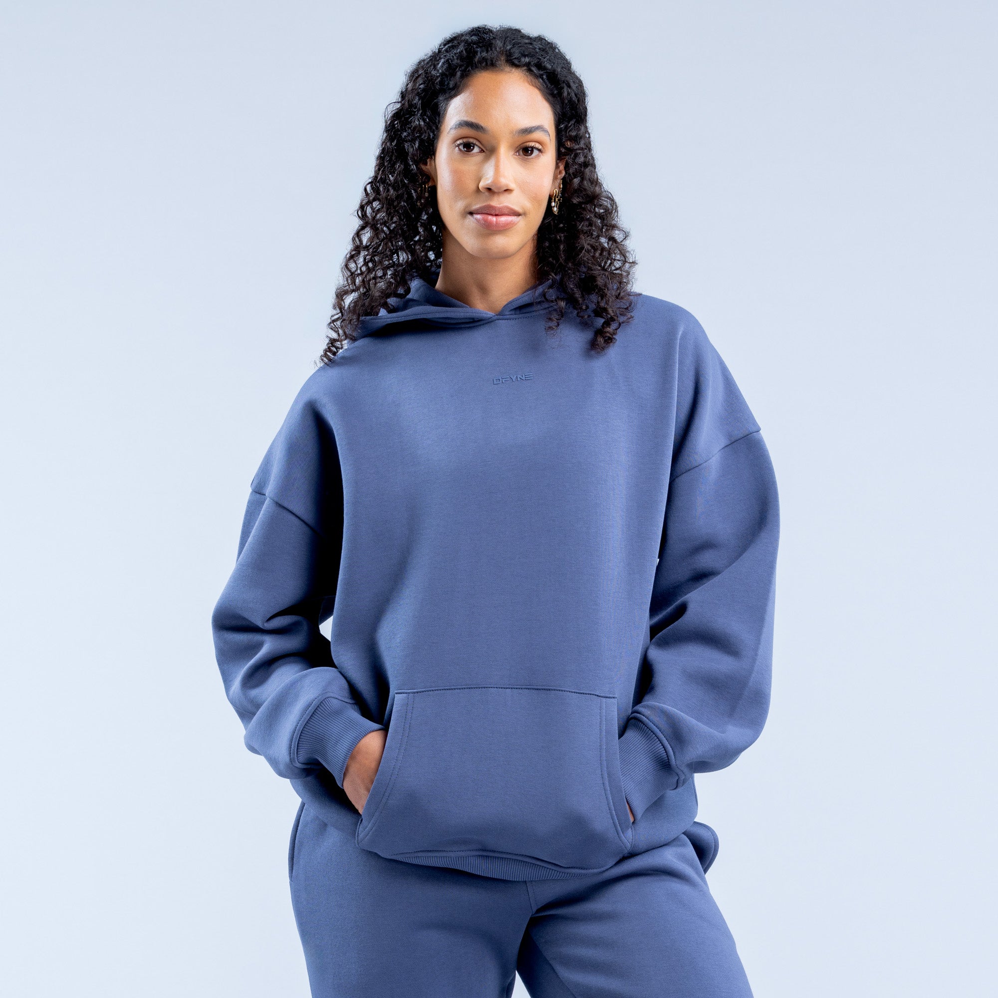 Sudadera con Capucha DFYNE Revive Heavy Weight Mujer Azules Oscuro | 1397-KTSPF