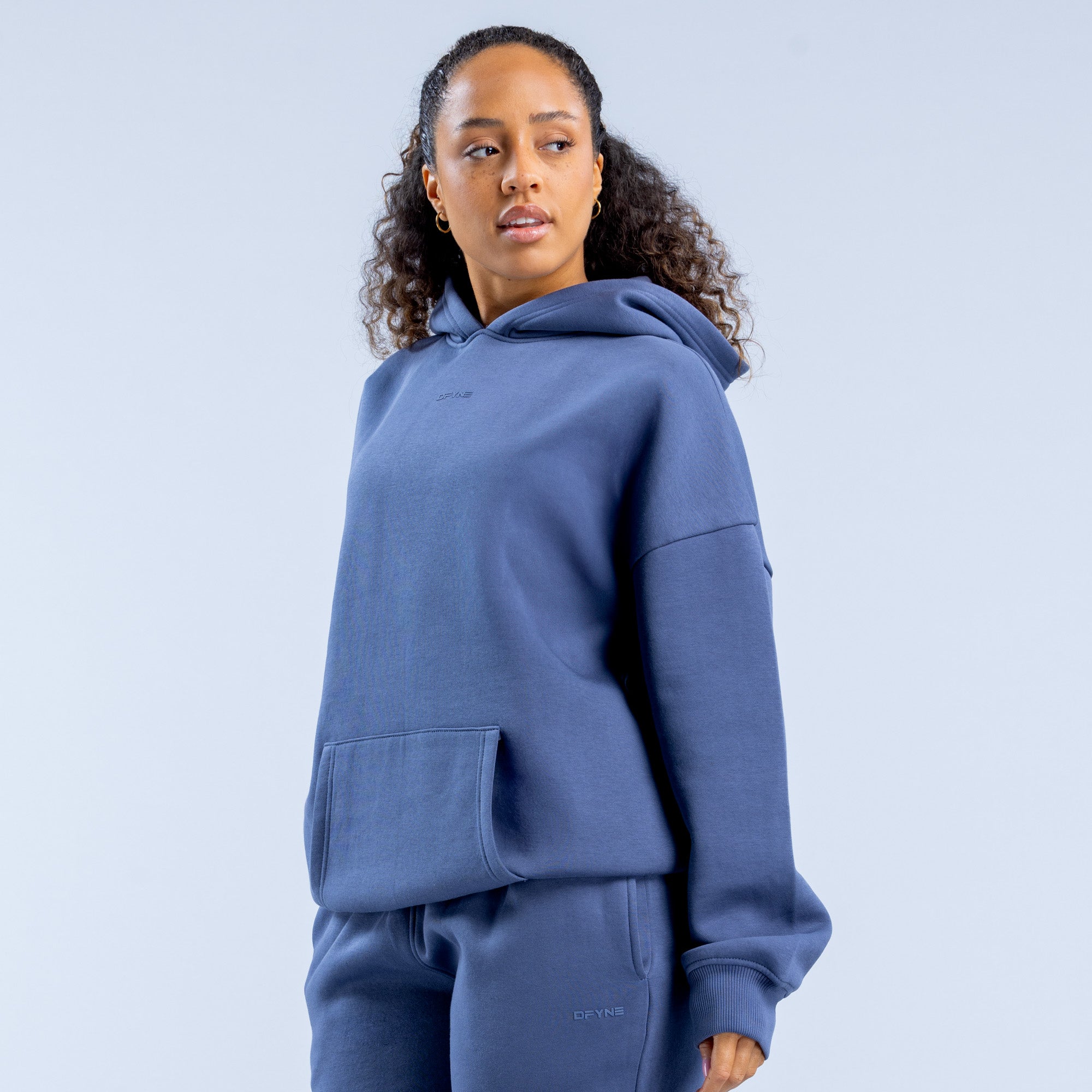 Sudadera con Capucha DFYNE Revive Heavy Weight Mujer Azules Oscuro | 1397-KTSPF