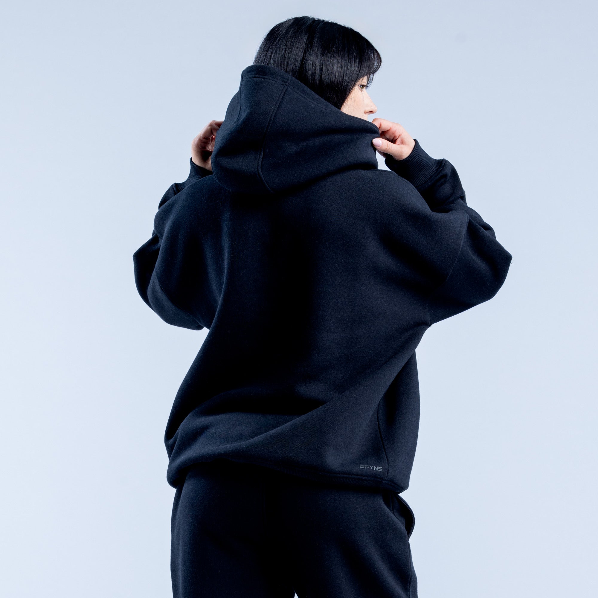Sudadera con Capucha DFYNE Revive Heavy Weight Mujer Negros | 6274-EDQCF