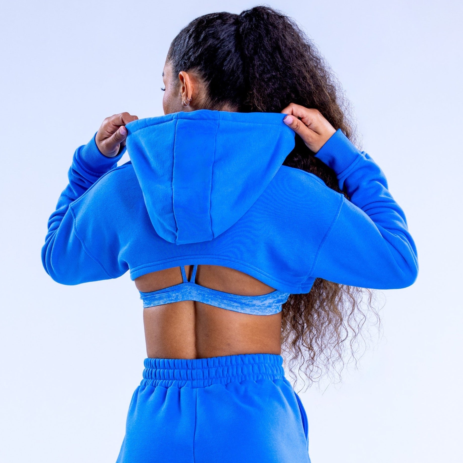 Sudadera con Capucha DFYNE Revive Super Crop Mujer Azules | 2581-CJWZG