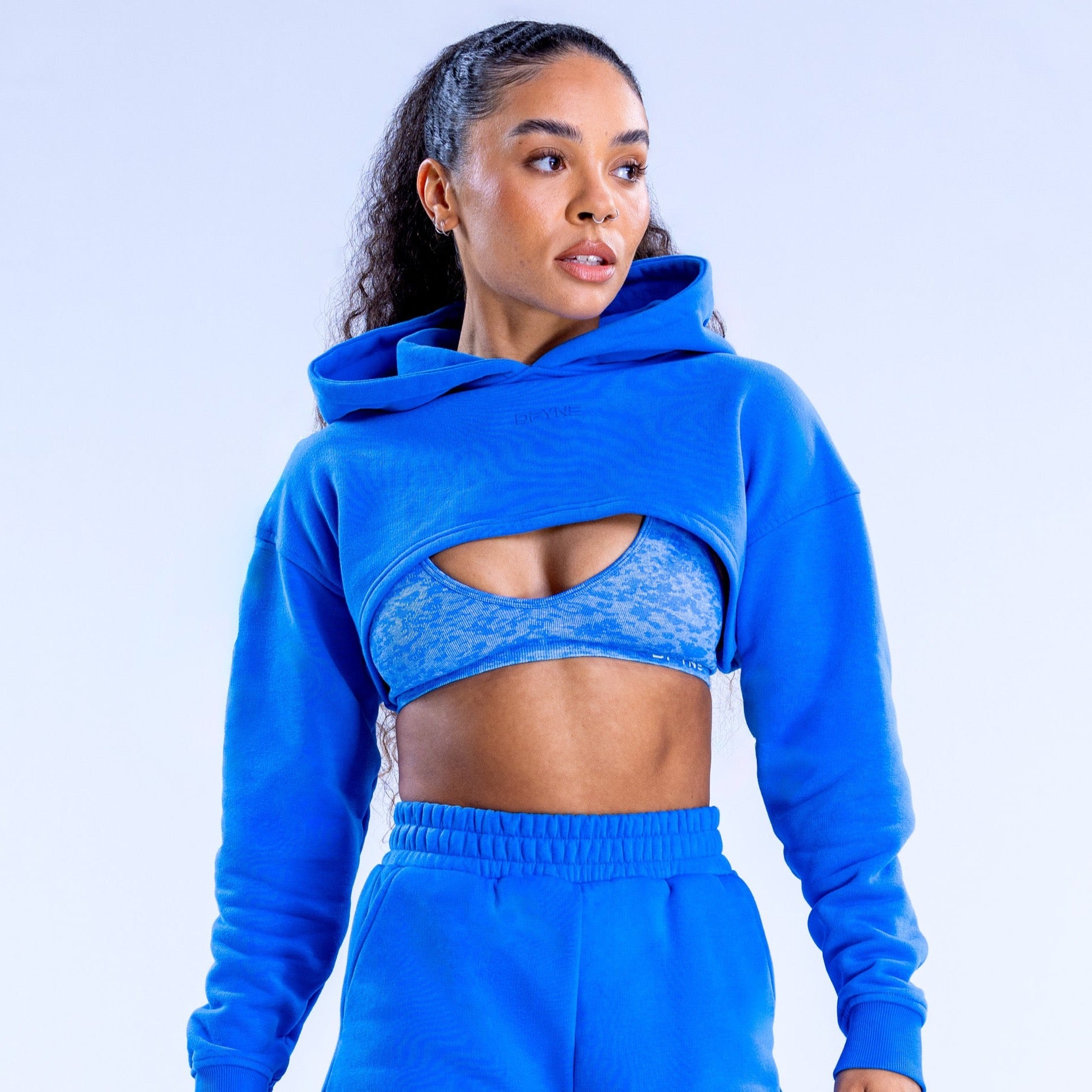 Sudadera con Capucha DFYNE Revive Super Crop Mujer Azules | 2581-CJWZG