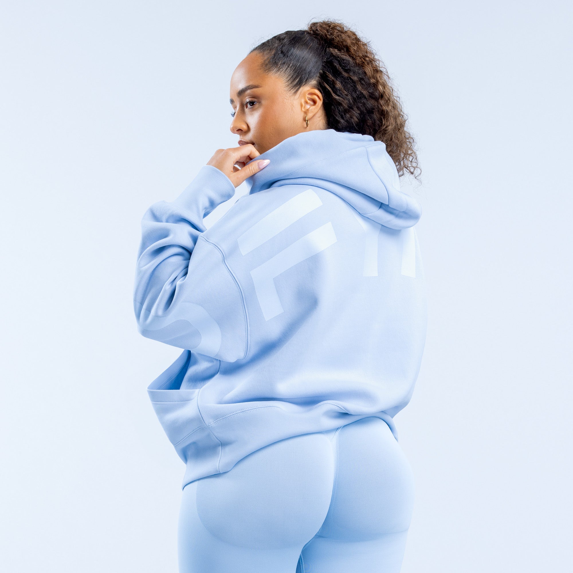 Sudadera con Capucha DFYNE Signature Mujer Azules | 6953-DWLVY
