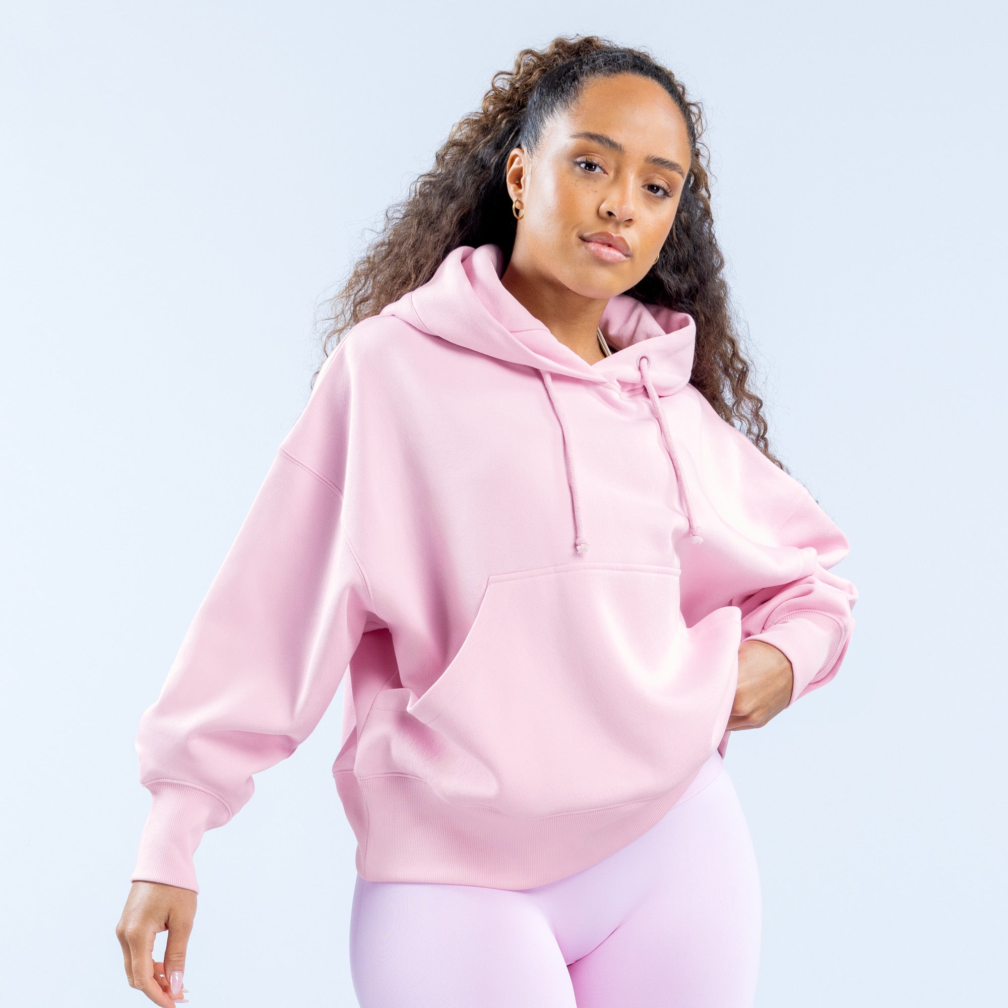 Sudadera con Capucha DFYNE Signature Mujer Rosas Claro Rosas | 6015-DLYHJ