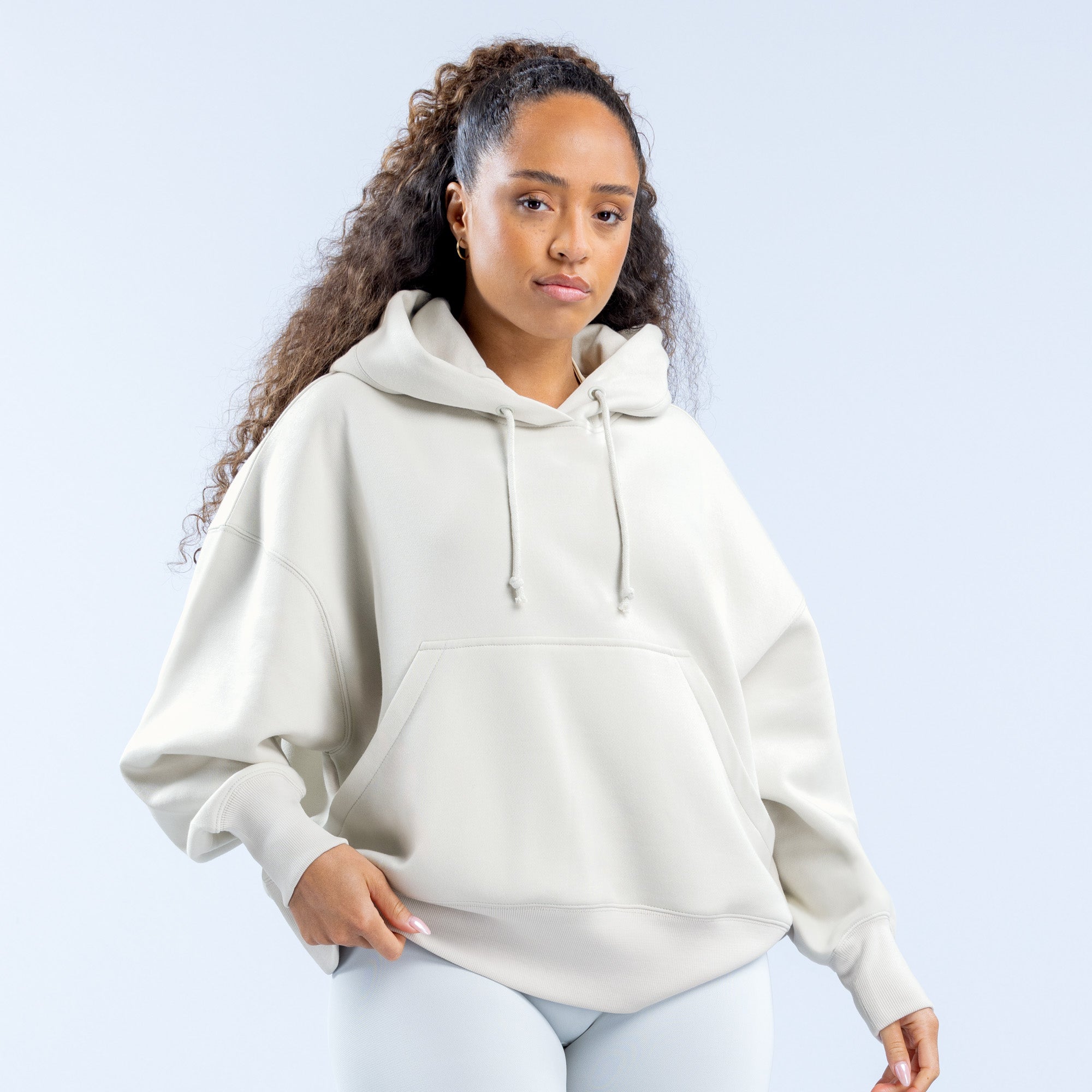 Sudadera con Capucha DFYNE Signature Mujer Blancos | 5146-LBTYD