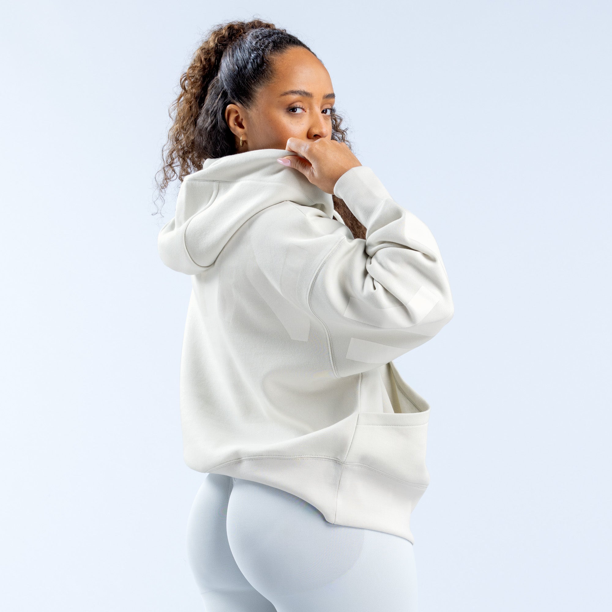 Sudadera con Capucha DFYNE Signature Mujer Blancos | 5146-LBTYD