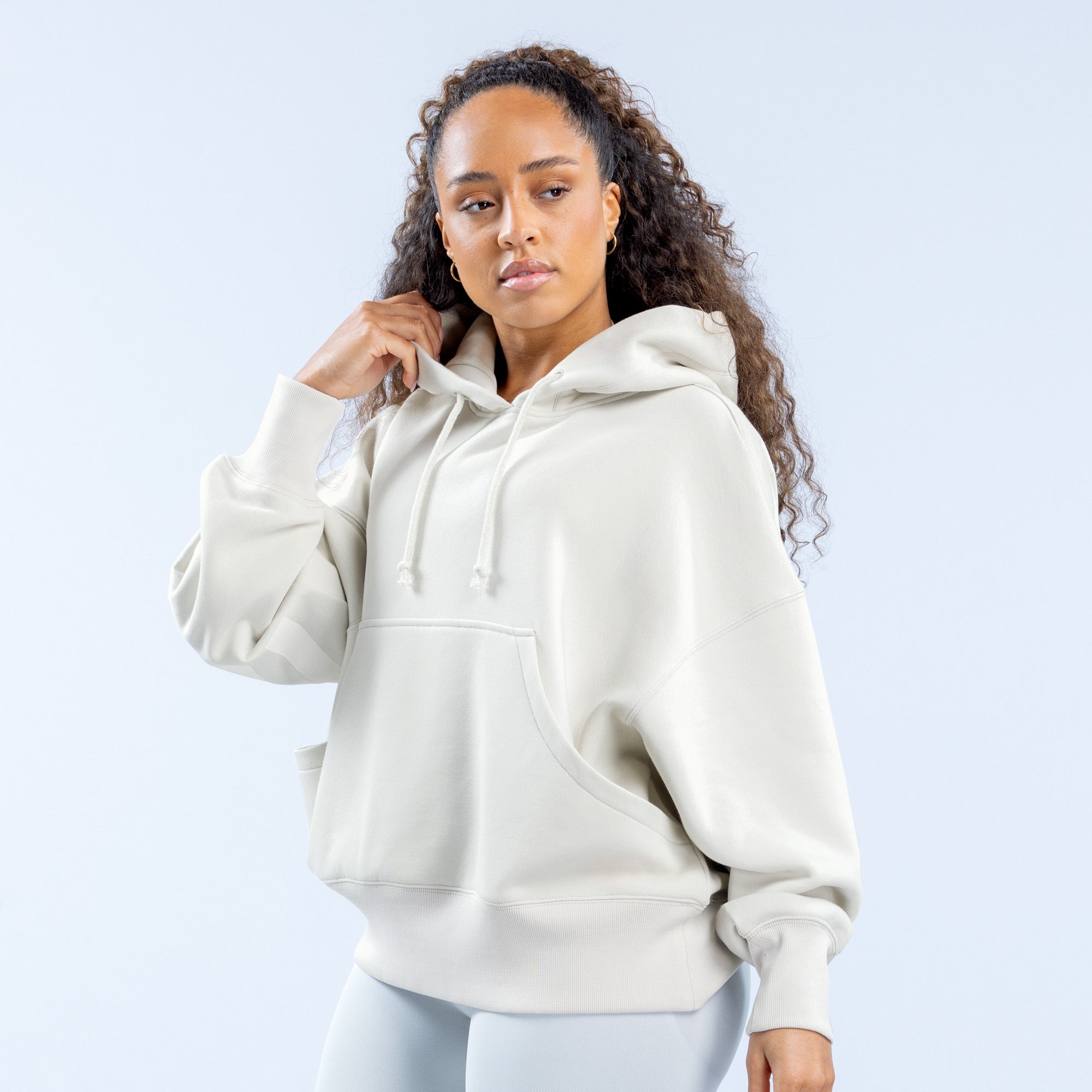 Sudadera con Capucha DFYNE Signature Mujer Blancos | 5146-LBTYD