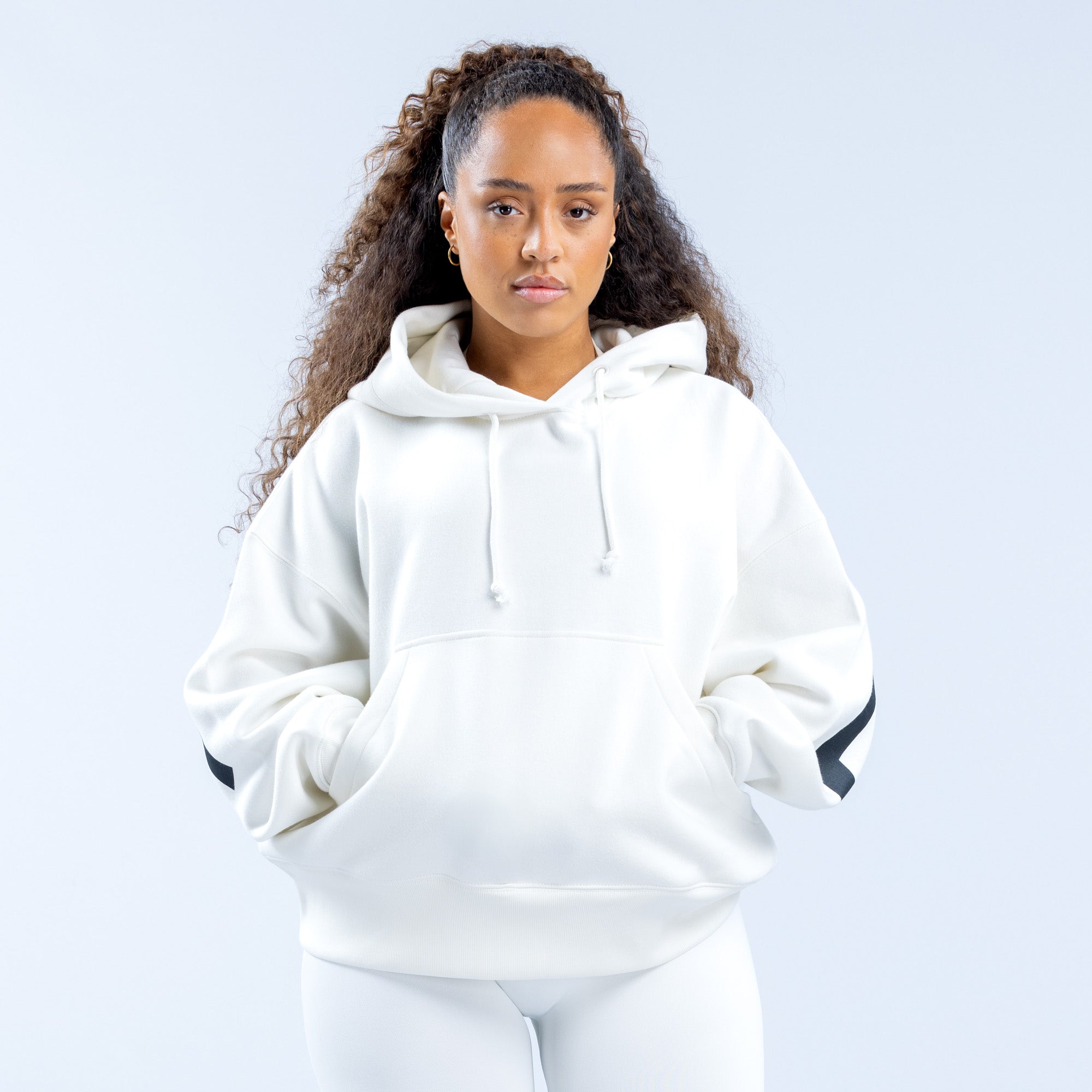 Sudadera con Capucha DFYNE Signature Mujer Blancos | 4079-ZWMFV