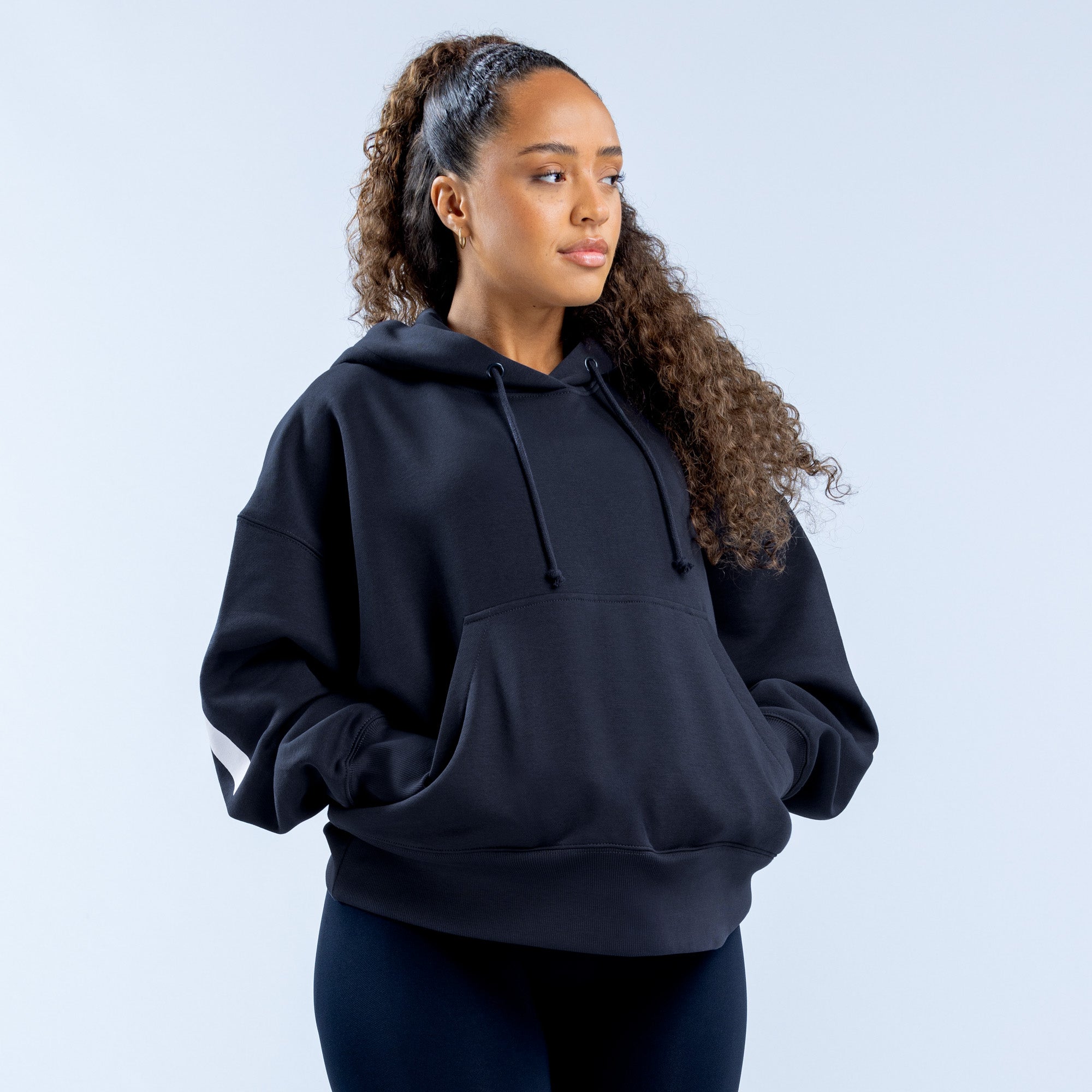Sudadera con Capucha DFYNE Signature Mujer Negros | 6812-YHDPM
