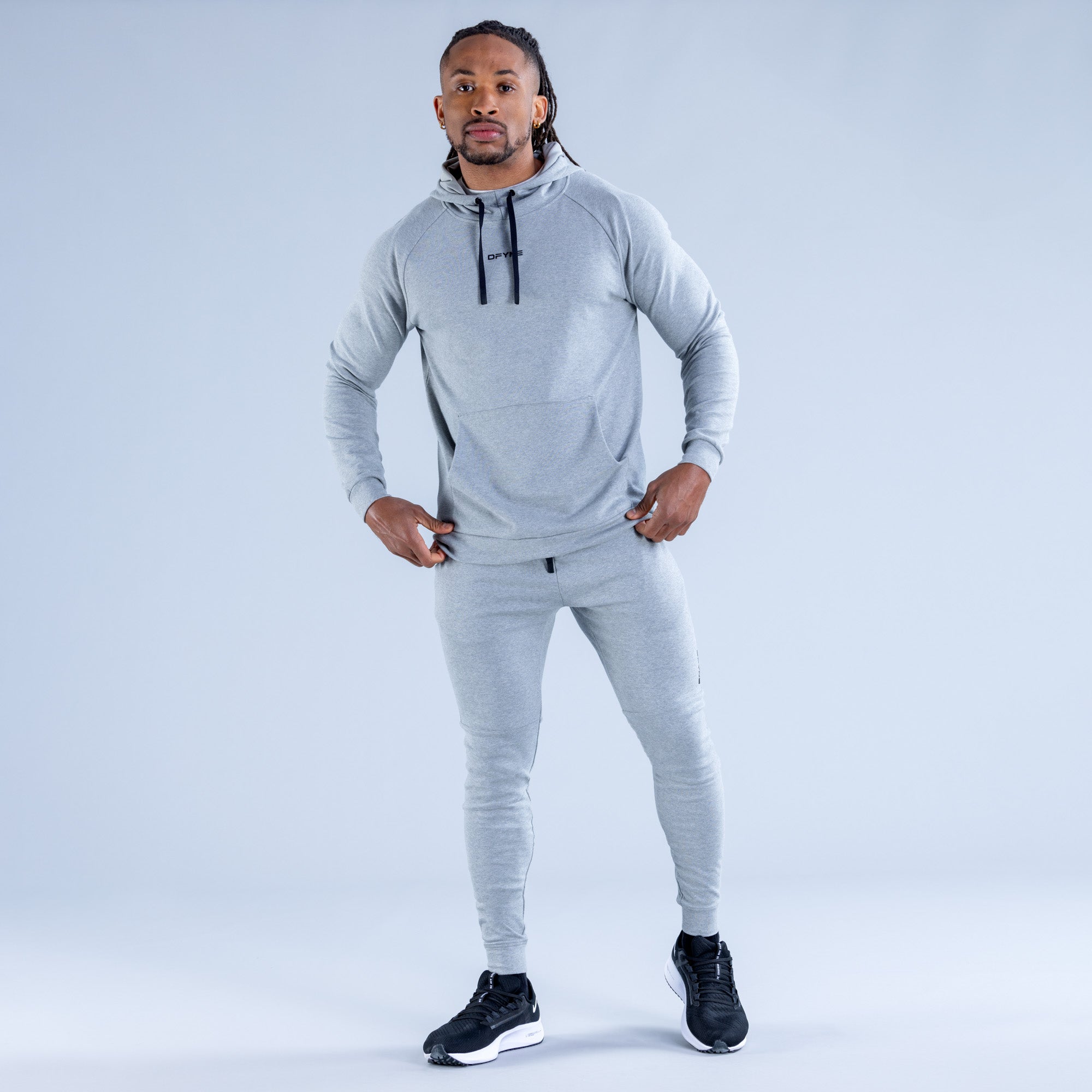 Sudadera con Capucha DFYNE Stealth Midweight Hombre Grises | 0943-GMNTL