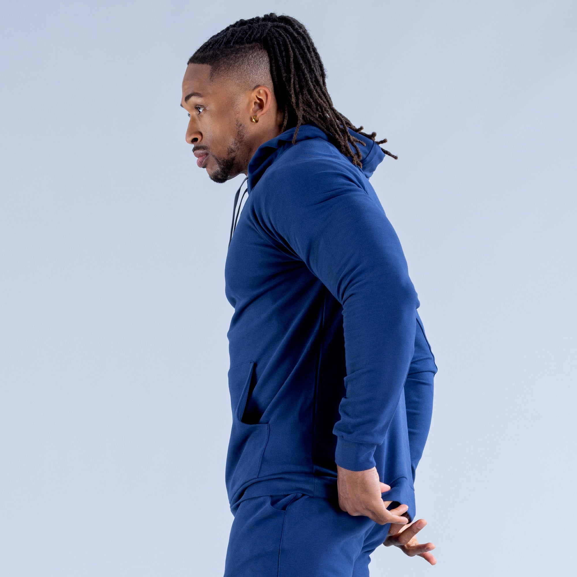 Sudadera con Capucha DFYNE Stealth Midweight Hombre Azules | 1637-HOTUG