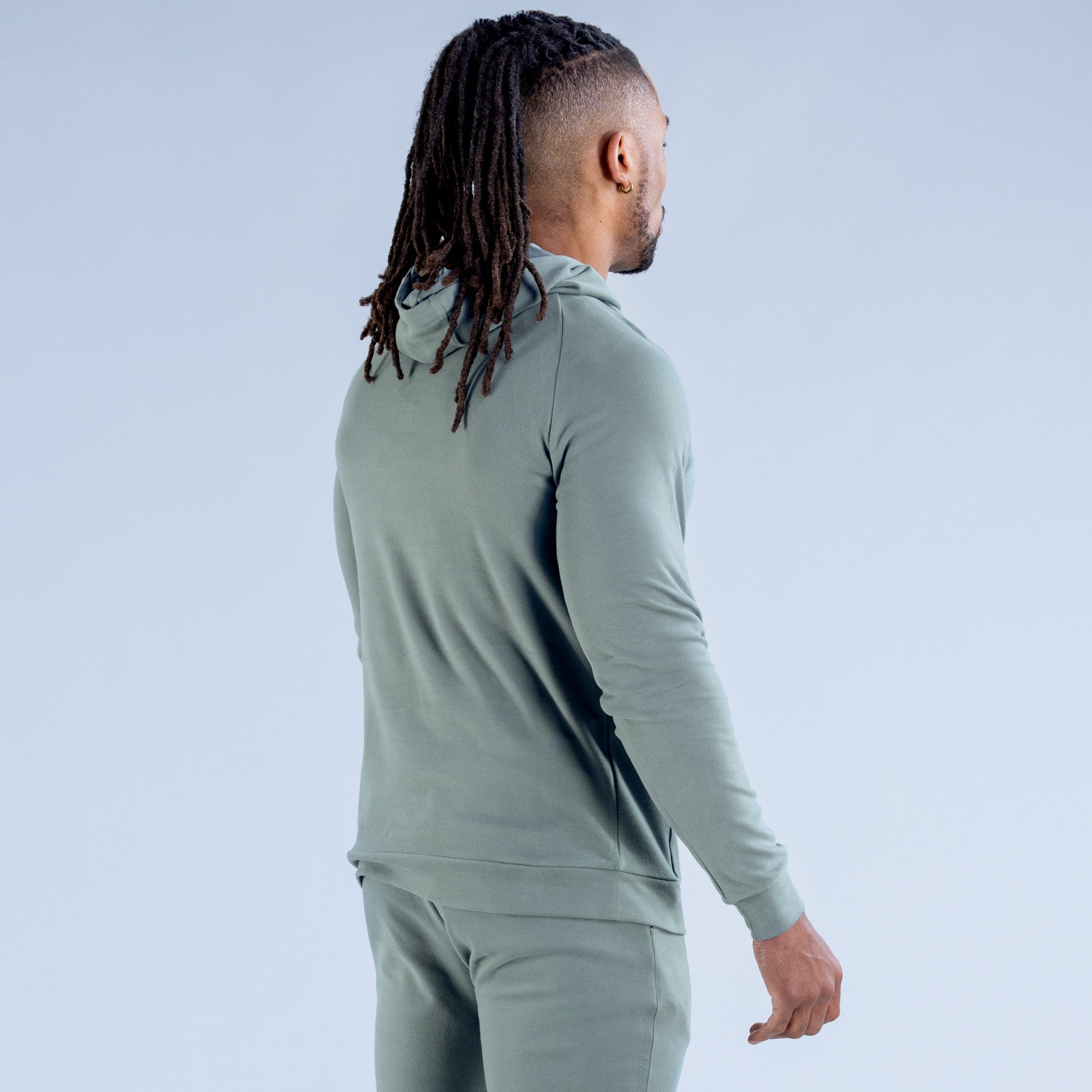 Sudadera con Capucha DFYNE Stealth Midweight Hombre Verde Oliva | 3612-ELSVH