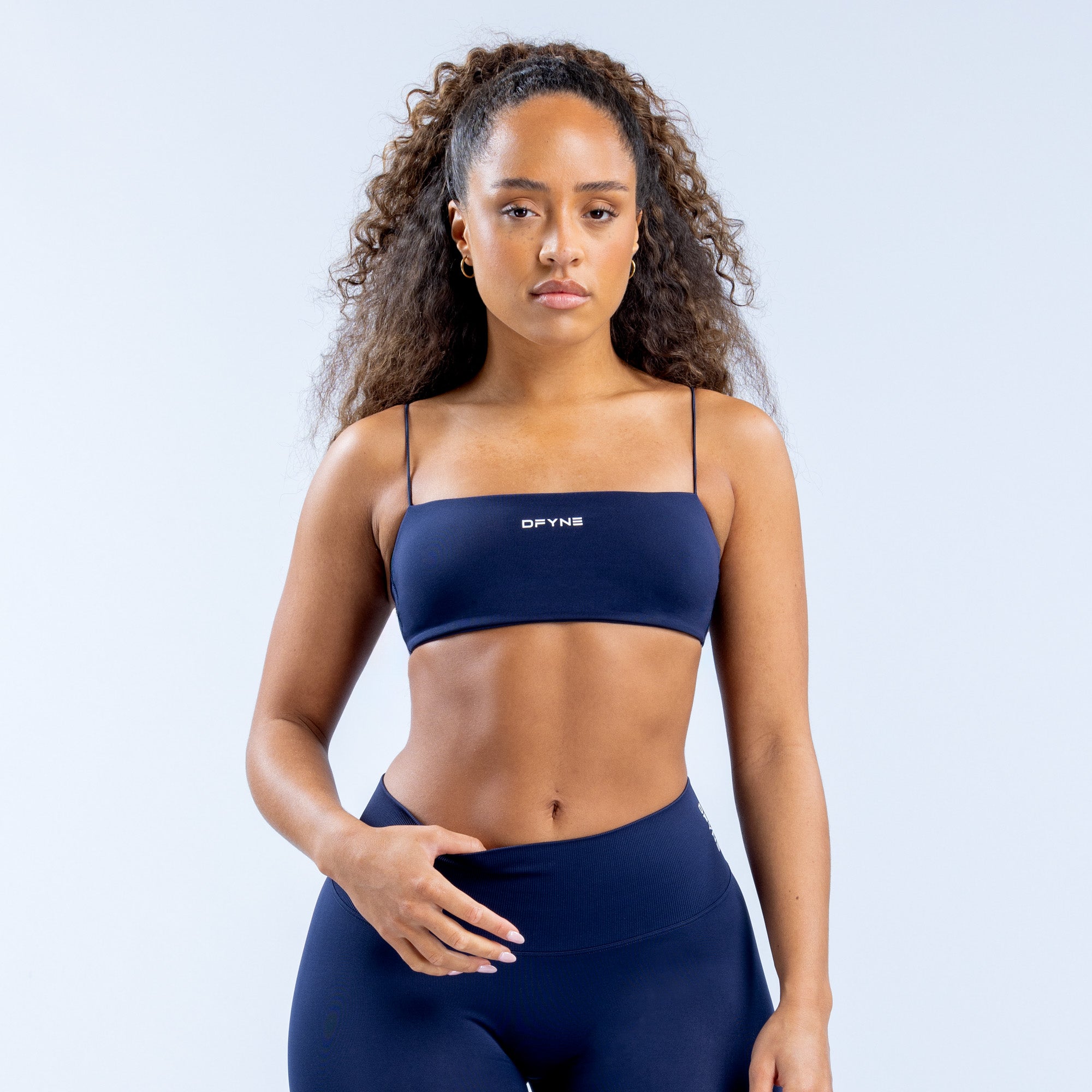 Sujetador Deportivo DFYNE Defy Strappy Mujer Azul Marino | 9506-GHSWO