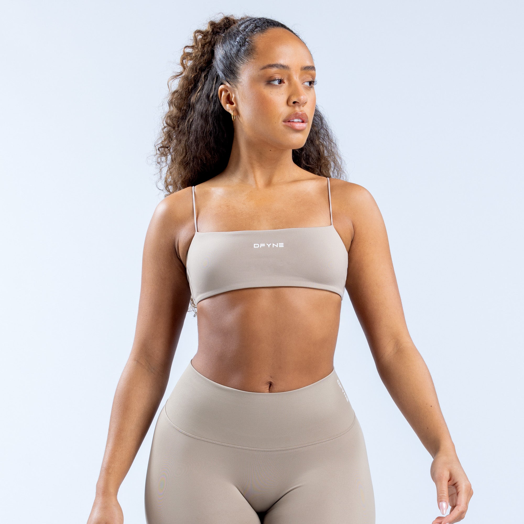 Sujetador Deportivo DFYNE Defy Strappy Mujer Grises | 9735-XEZUT