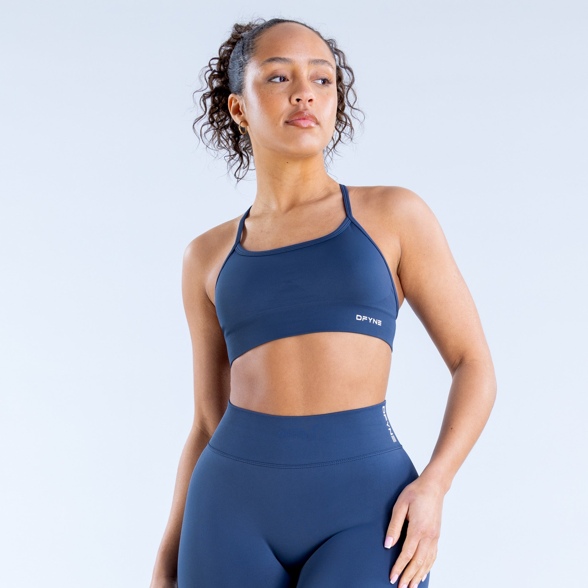 Sujetador Deportivo DFYNE Dynamic Backless Mujer Azules Oscuro | 8932-WIQJH