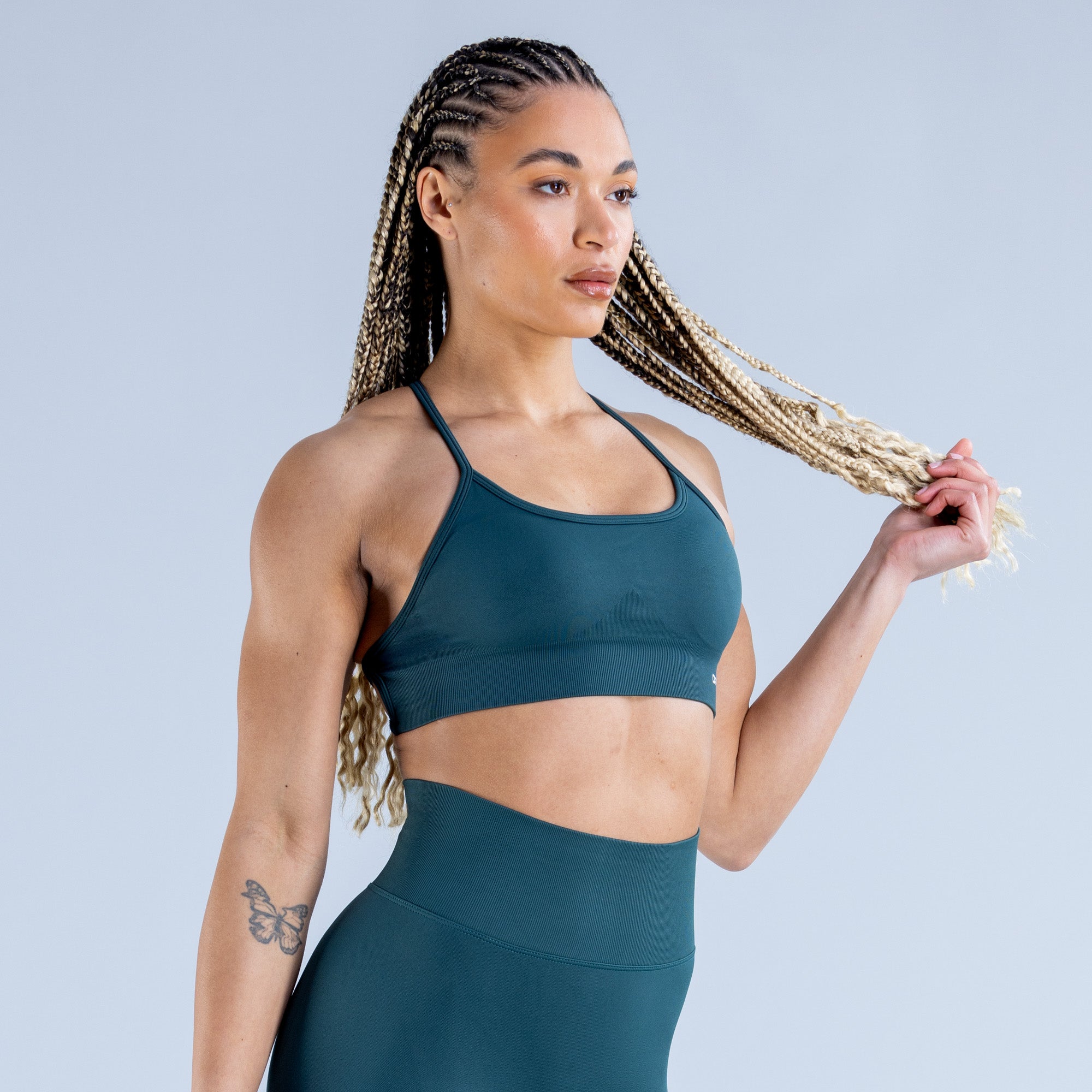 Sujetador Deportivo DFYNE Dynamic Backless Mujer Turquesa Oscuro Verdes | 9318-XEGYS