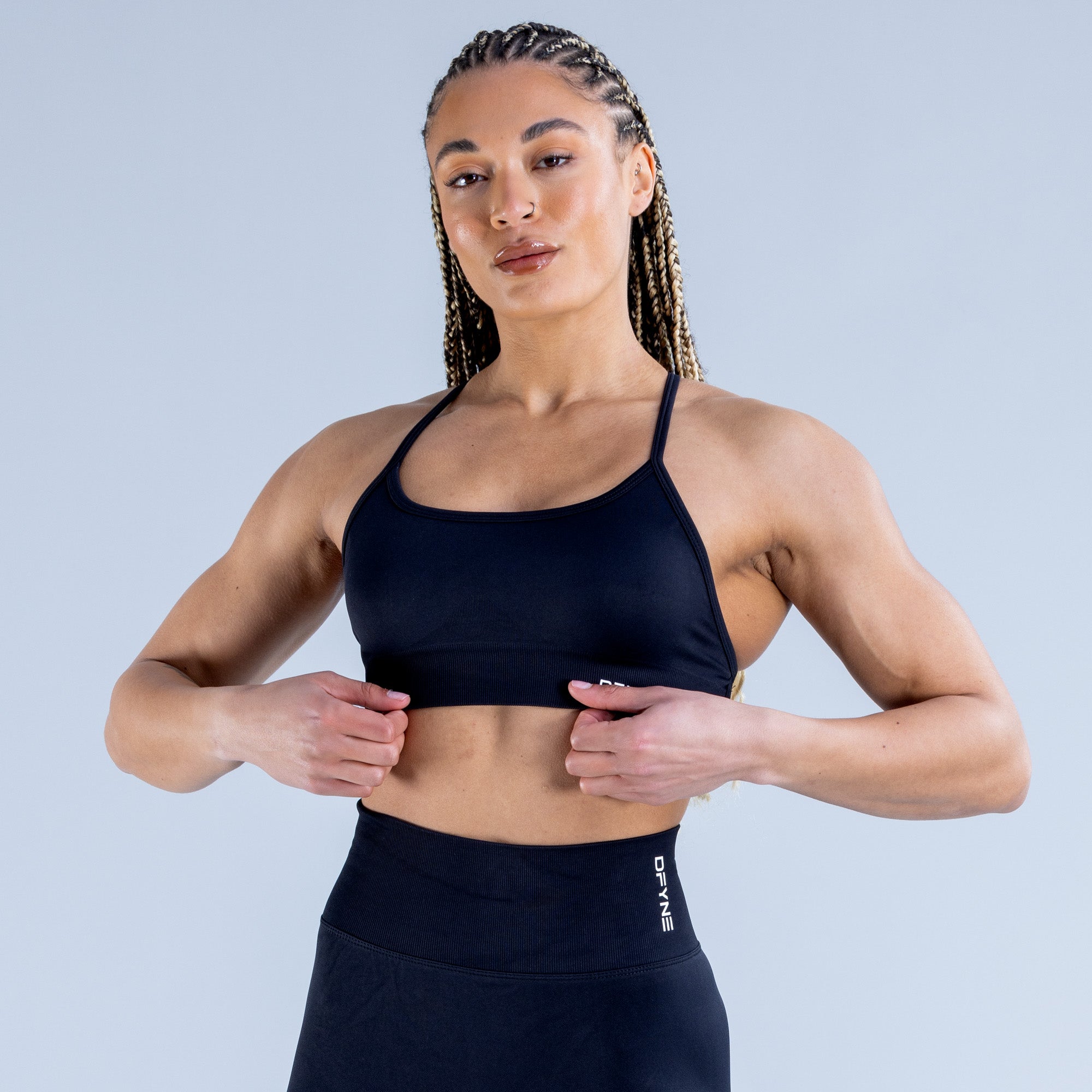 Sujetador Deportivo DFYNE Dynamic Backless Mujer Negros | 7105-YRXFM