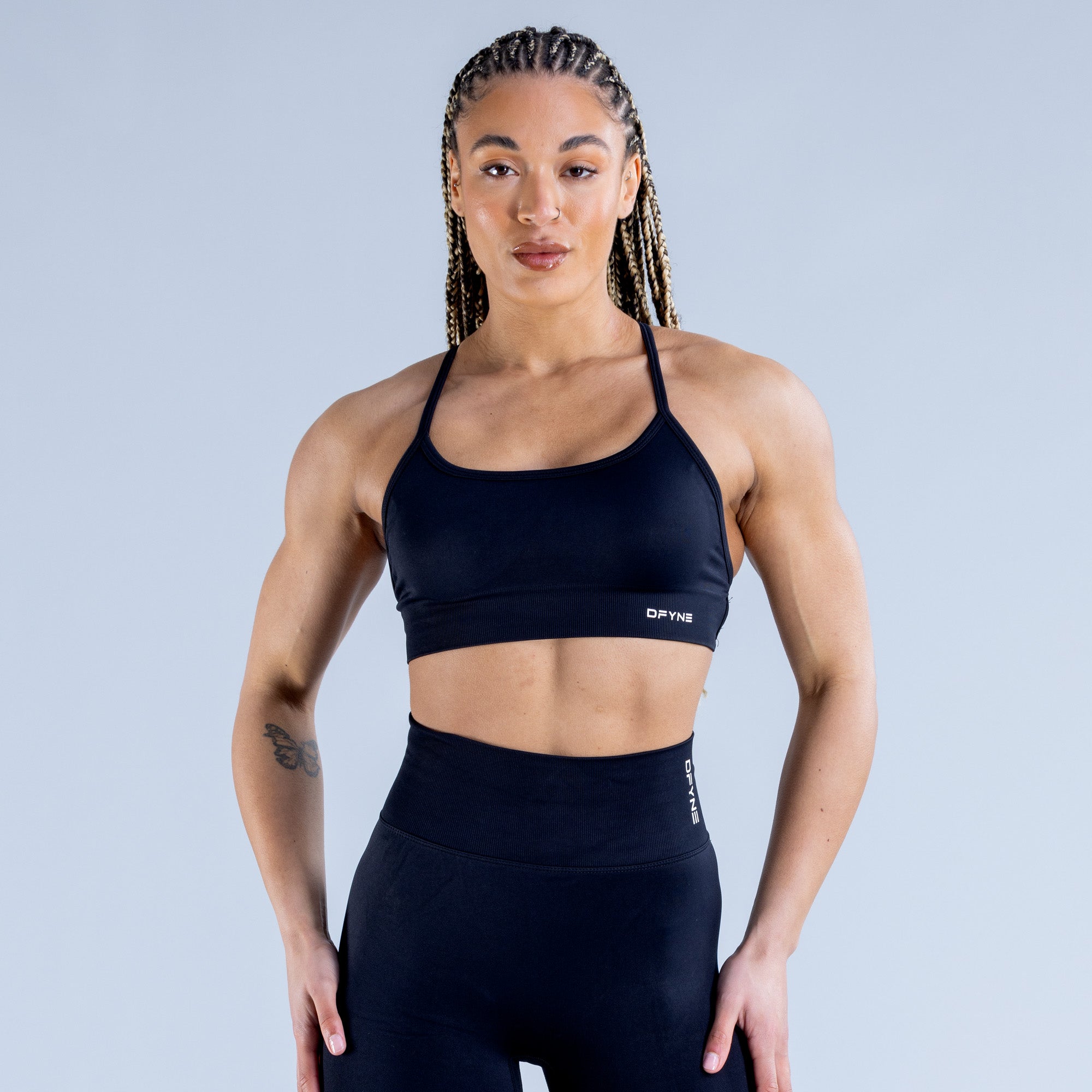 Sujetador Deportivo DFYNE Dynamic Backless Mujer Negros | 7105-YRXFM