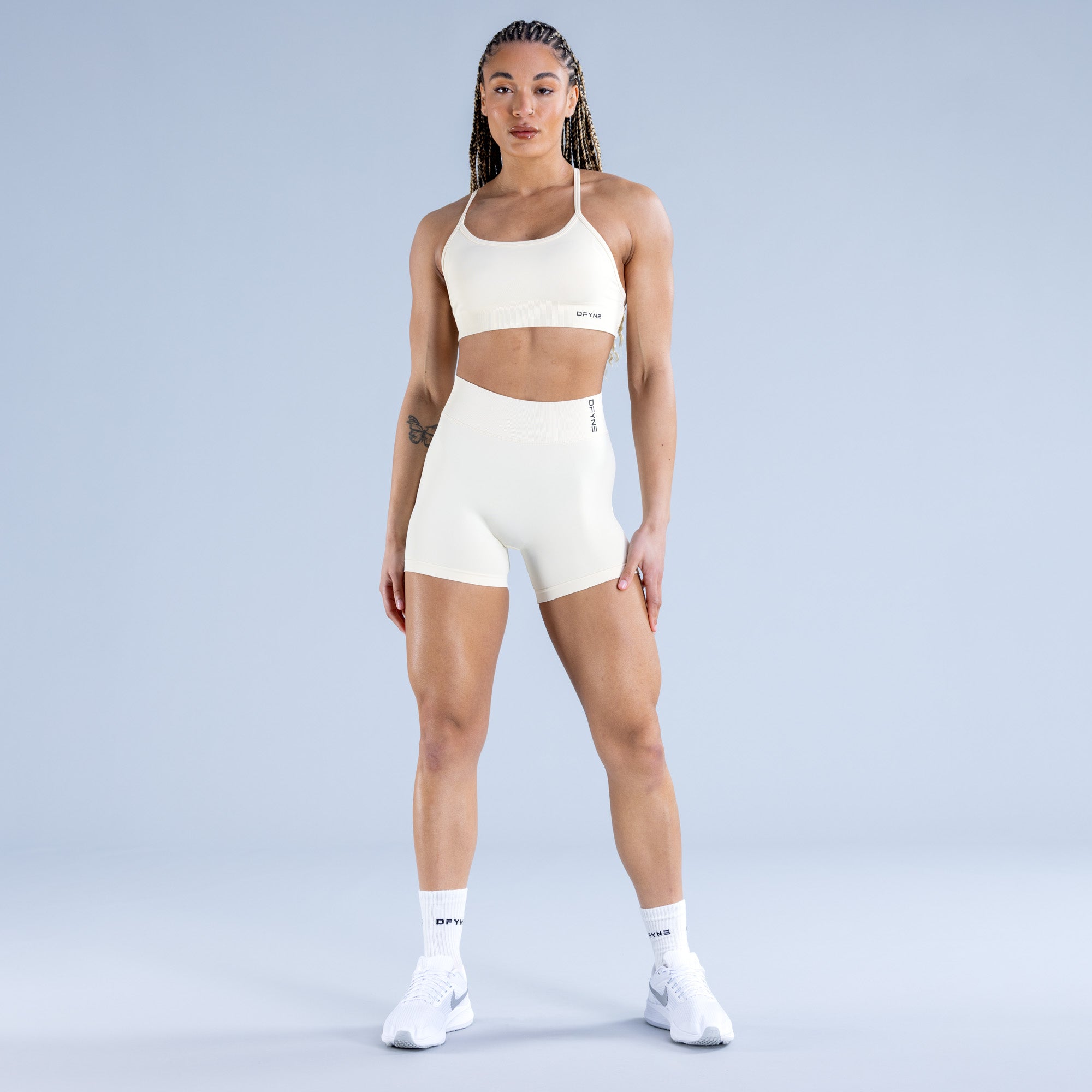Sujetador Deportivo DFYNE Dynamic Backless Mujer Blancos | 5239-YOVMK