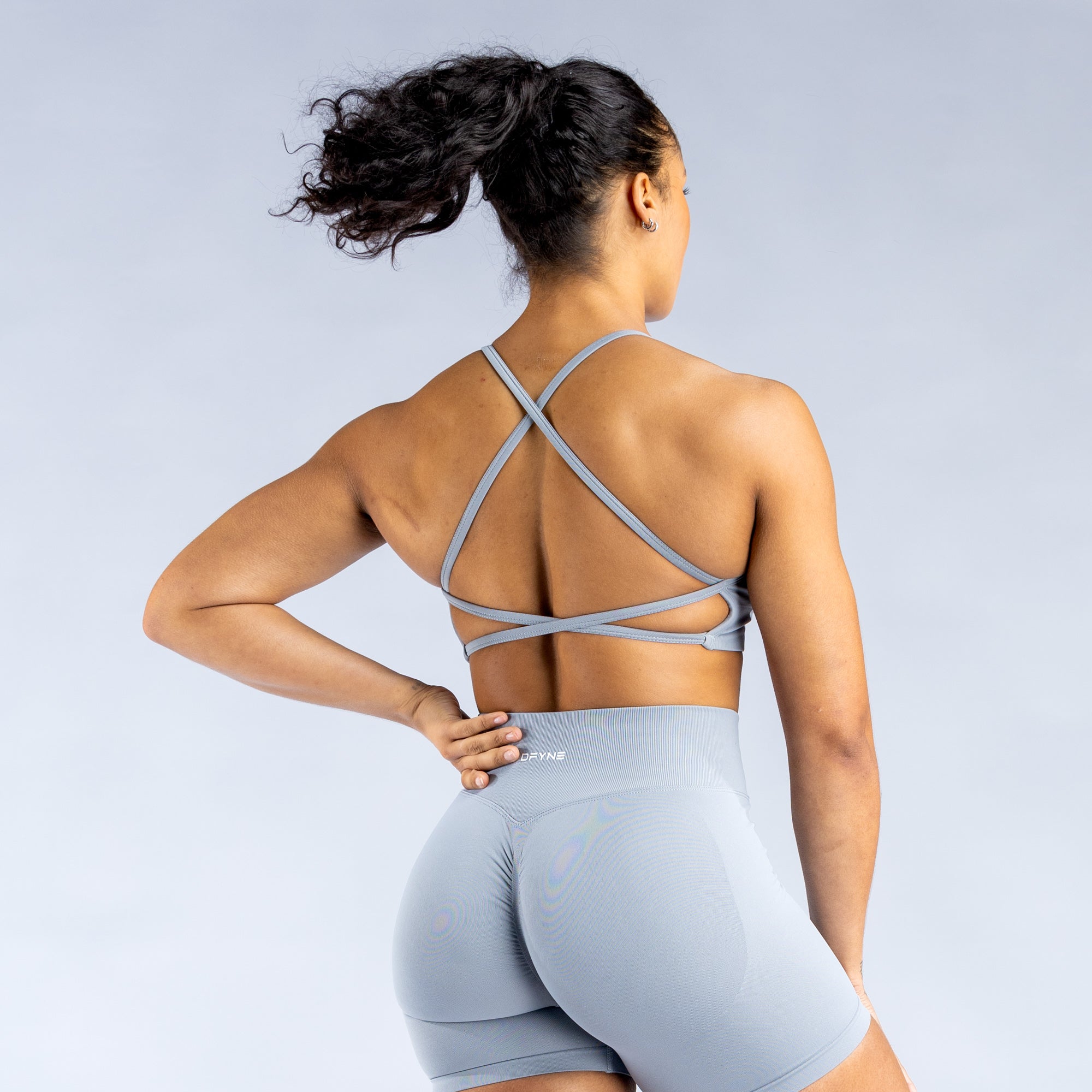 Sujetador Deportivo DFYNE Dynamic Backless Mujer Grises Claro | 8056-FPMWV