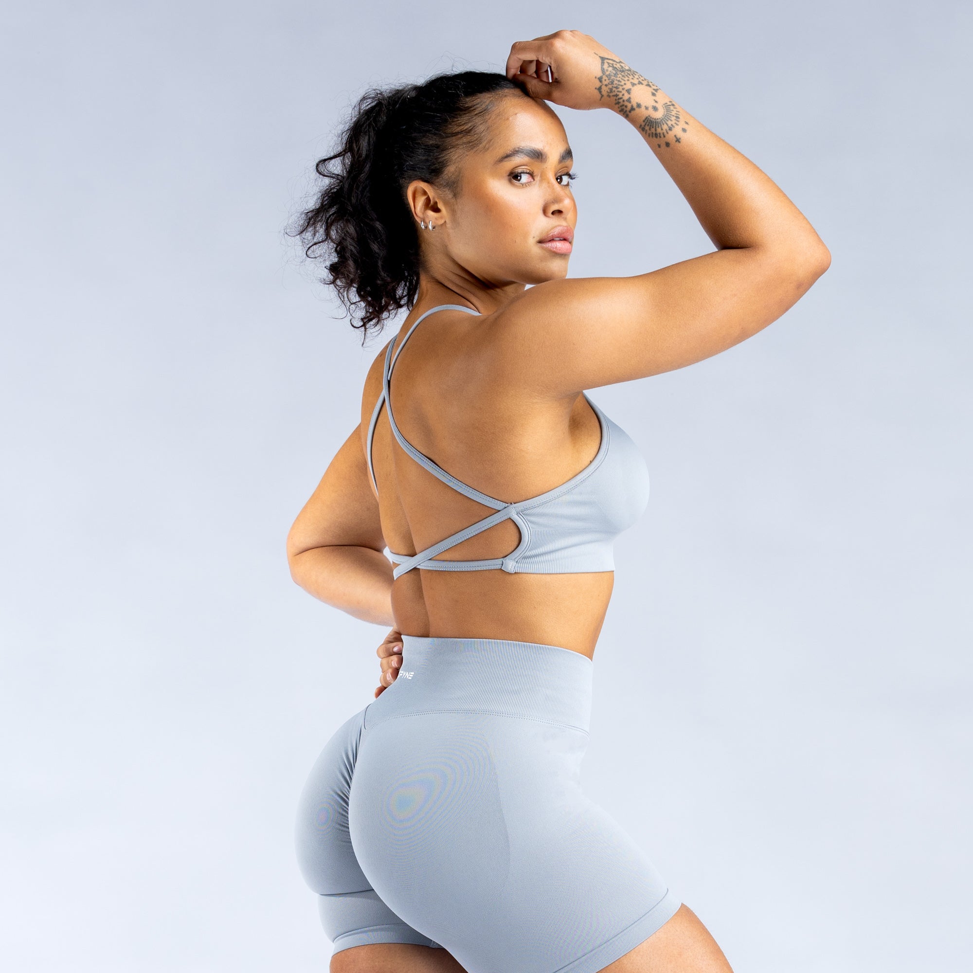Sujetador Deportivo DFYNE Dynamic Backless Mujer Grises Claro | 8056-FPMWV