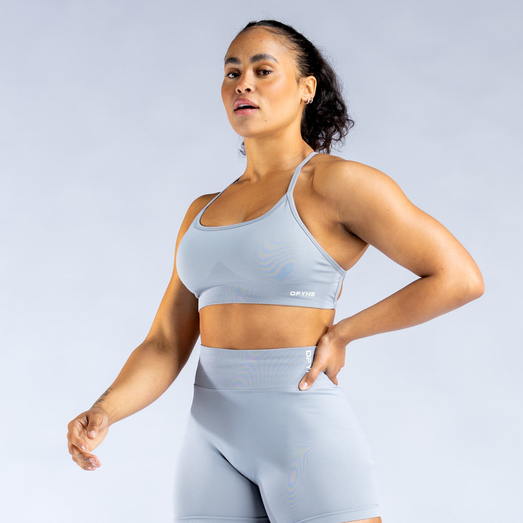 Sujetador Deportivo DFYNE Dynamic Backless Mujer Grises Claro | 8056-FPMWV