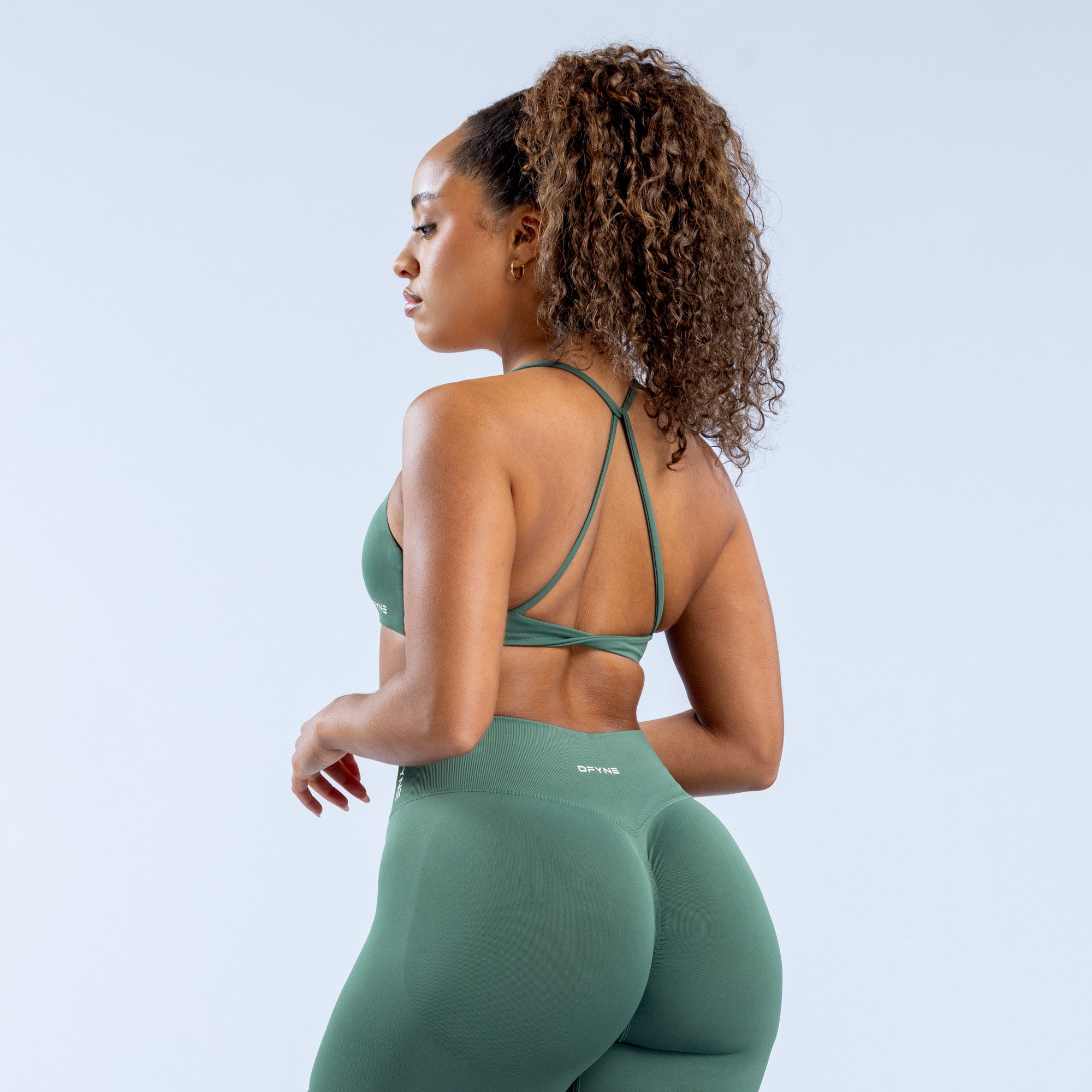 Sujetador Deportivo DFYNE Dynamic Twist Back Mujer Verdes | 6429-PAKLO