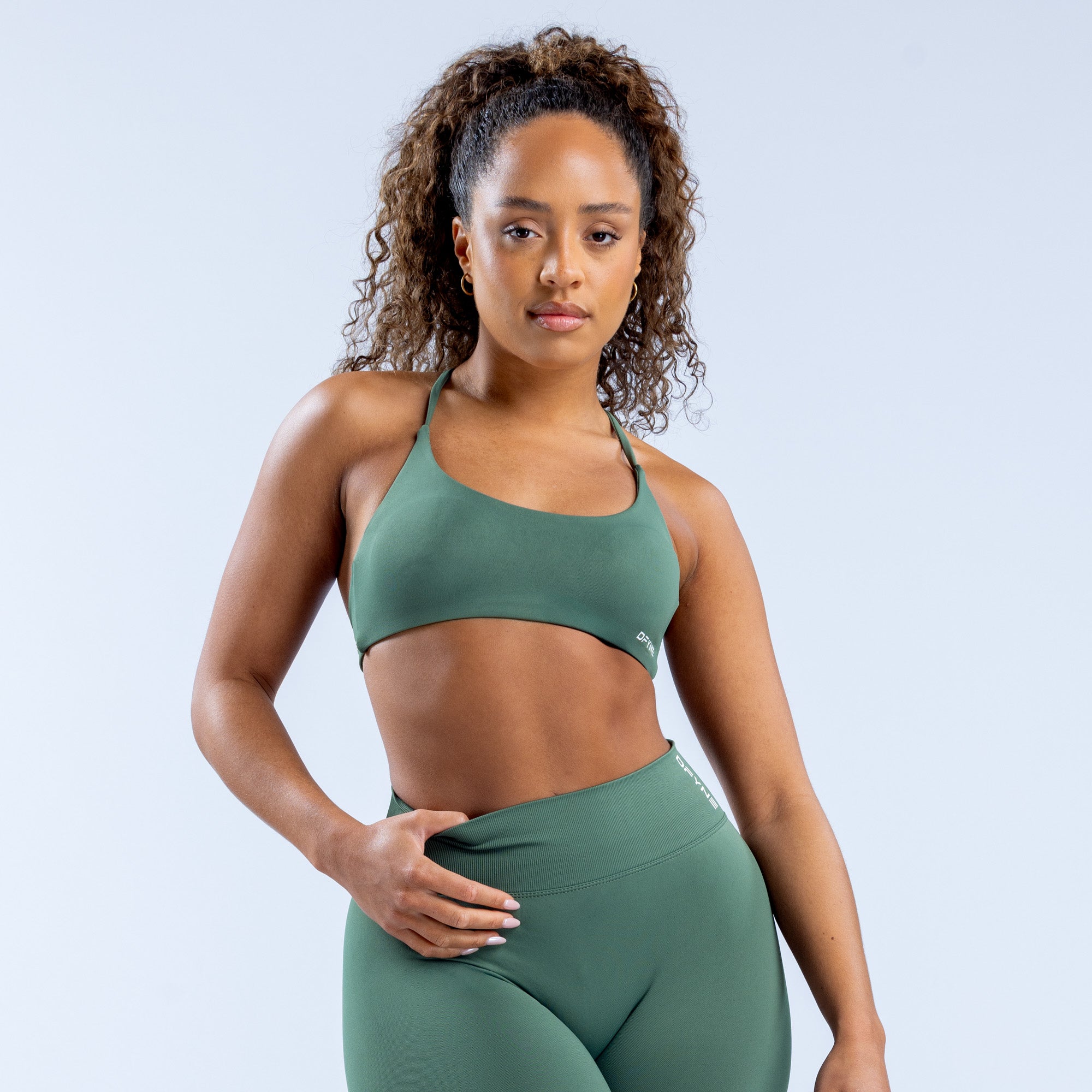 Sujetador Deportivo DFYNE Dynamic Twist Back Mujer Verdes | 6429-PAKLO