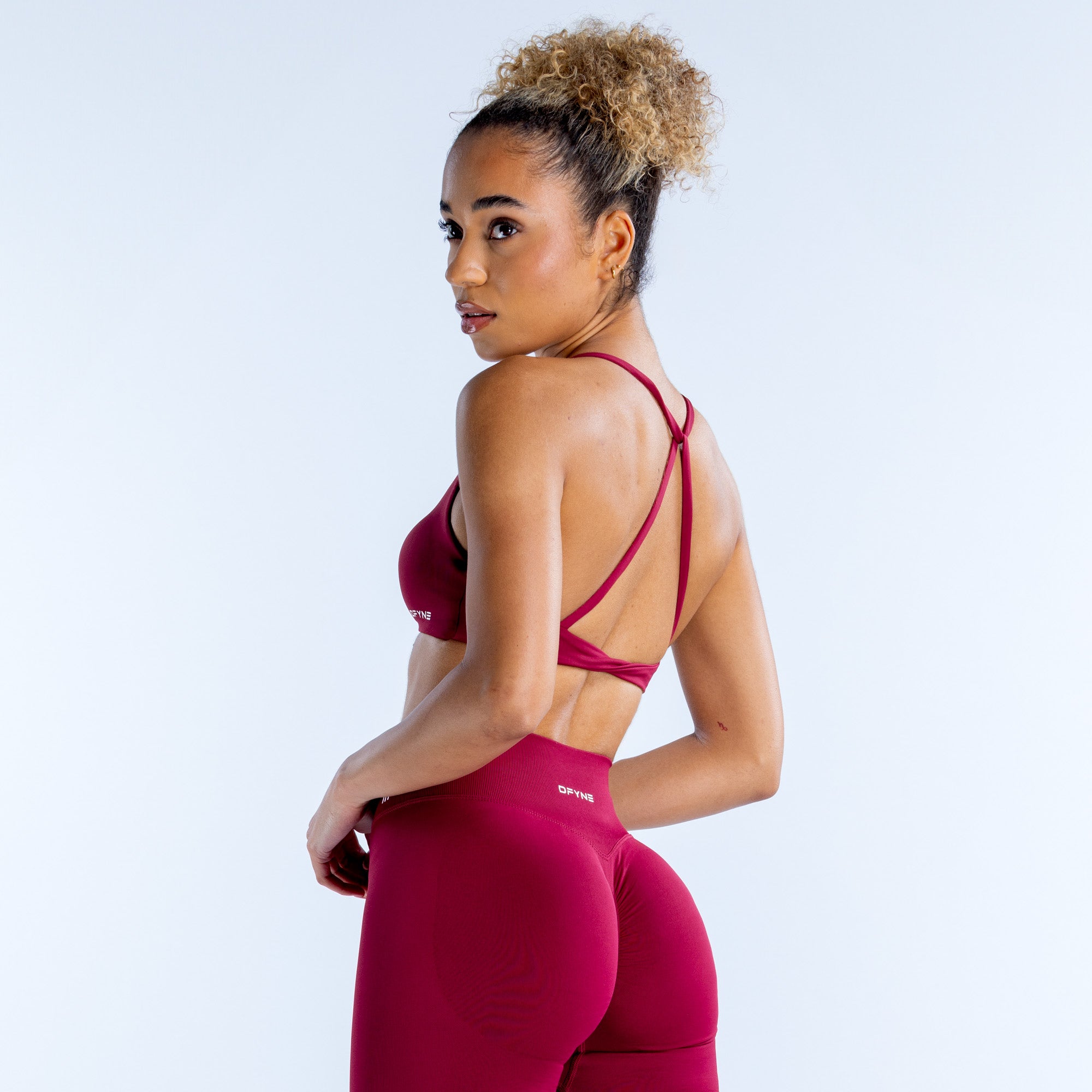 Sujetador Deportivo DFYNE Dynamic Twist Back Mujer Fucsia | 9603-HBXVL