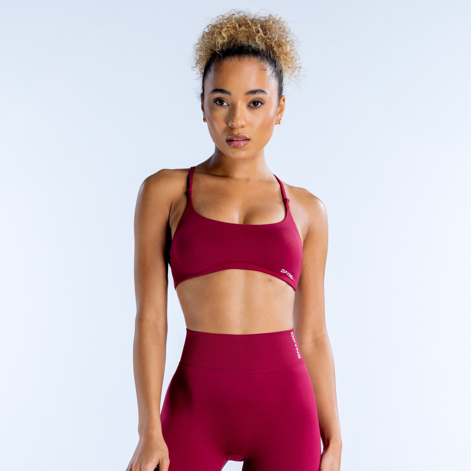 Sujetador Deportivo DFYNE Dynamic Twist Back Mujer Fucsia | 9603-HBXVL
