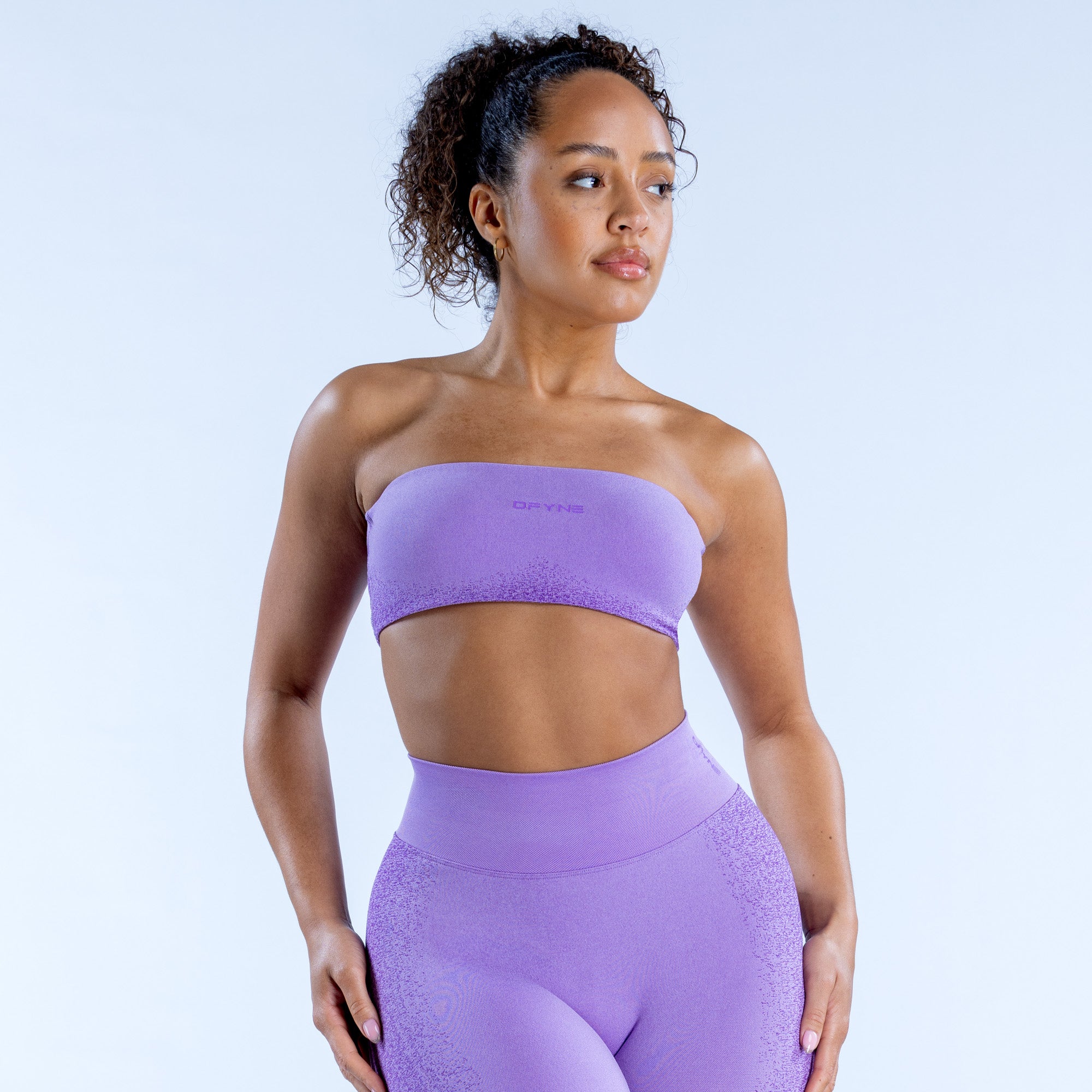 Sujetador Deportivo DFYNE Ignite Bandeau Mujer Morados | 5074-AIEGK