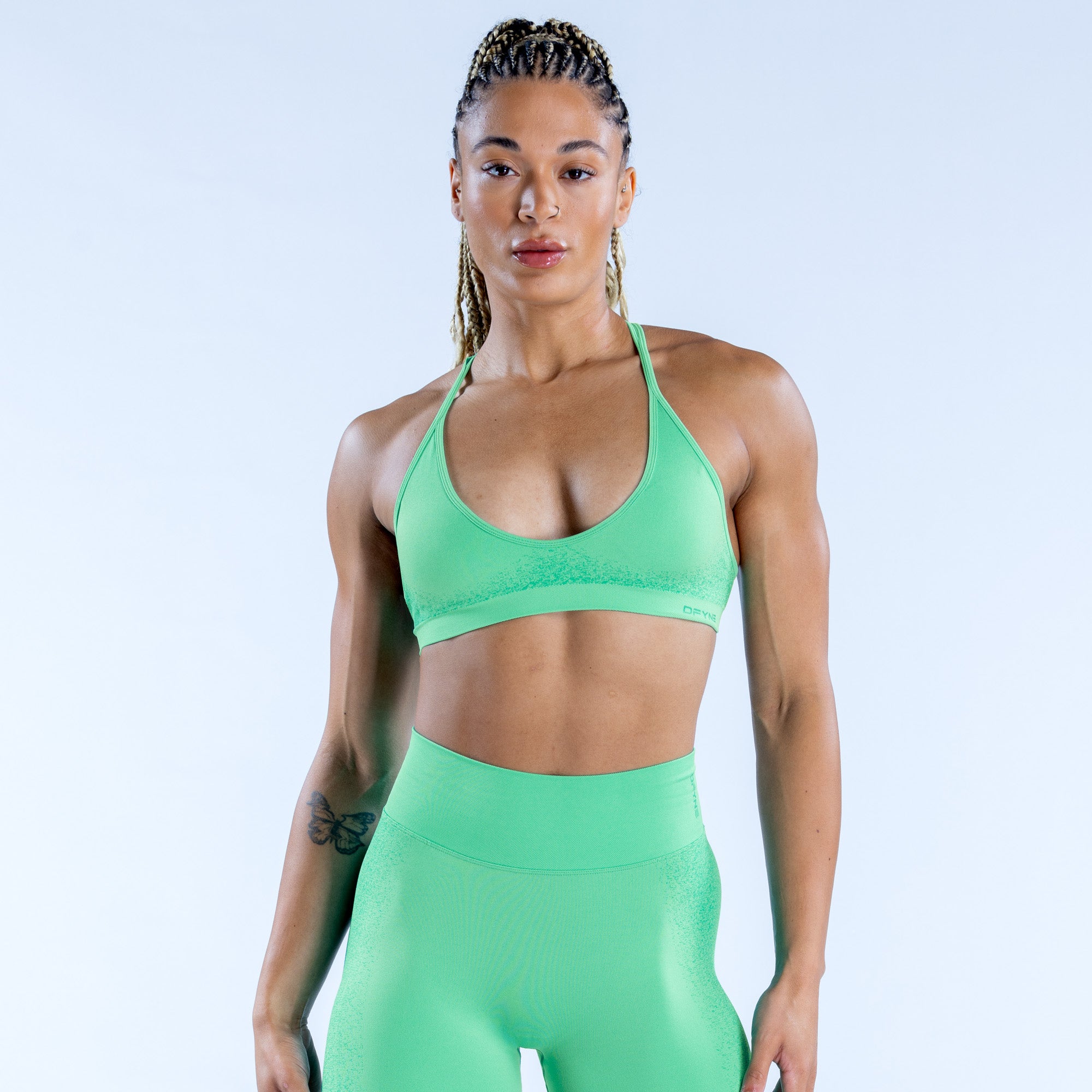 Sujetador Deportivo DFYNE Ignite Cross Back Mujer Verde Menta | 2451-UHEXV