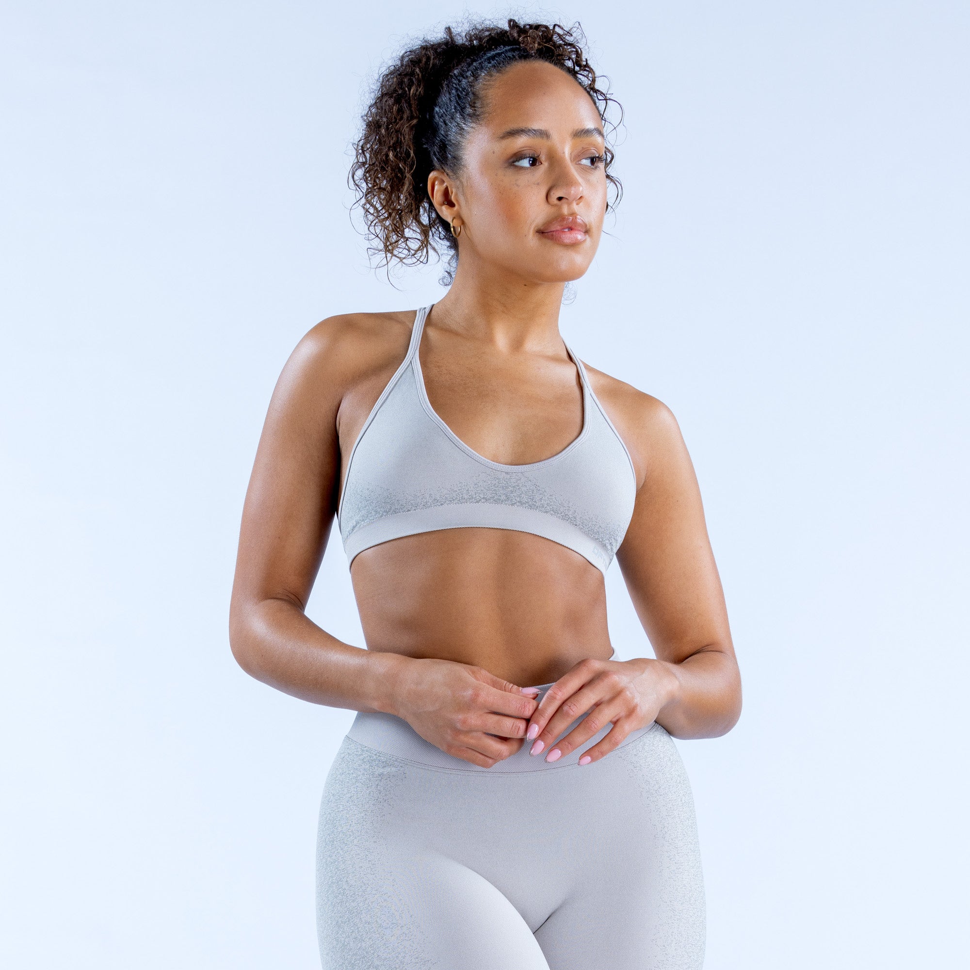 Sujetador Deportivo DFYNE Ignite Cross Back Mujer Grises Claro | 6274-UTZLD