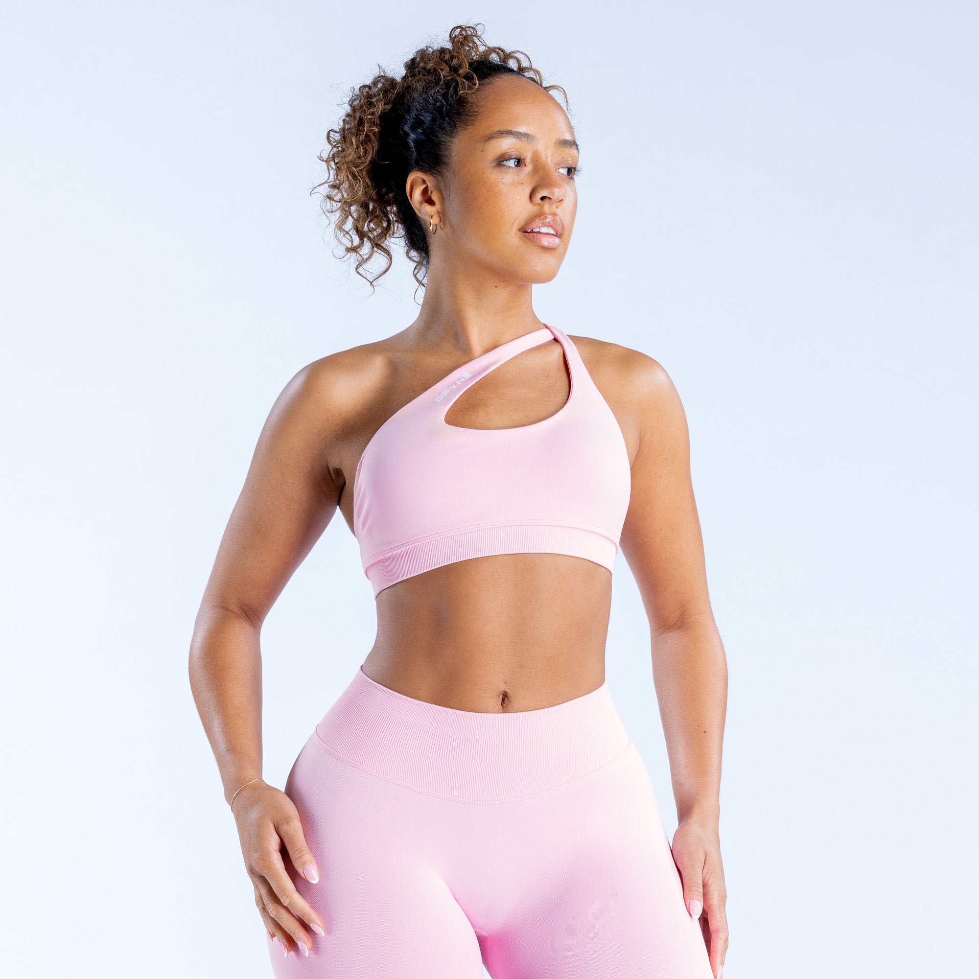 Sujetador Deportivo DFYNE Impact Asymmetric Mujer Rosas Claro Rosas | 5047-OFTXN