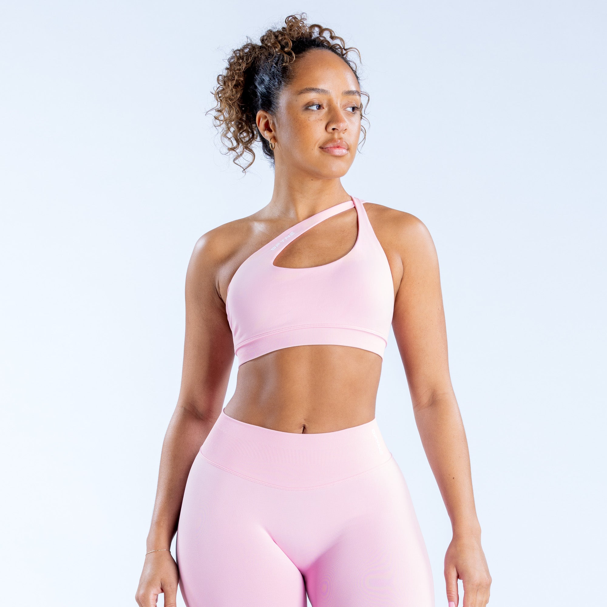 Sujetador Deportivo DFYNE Impact Asymmetric Mujer Rosas Claro Rosas | 5047-OFTXN