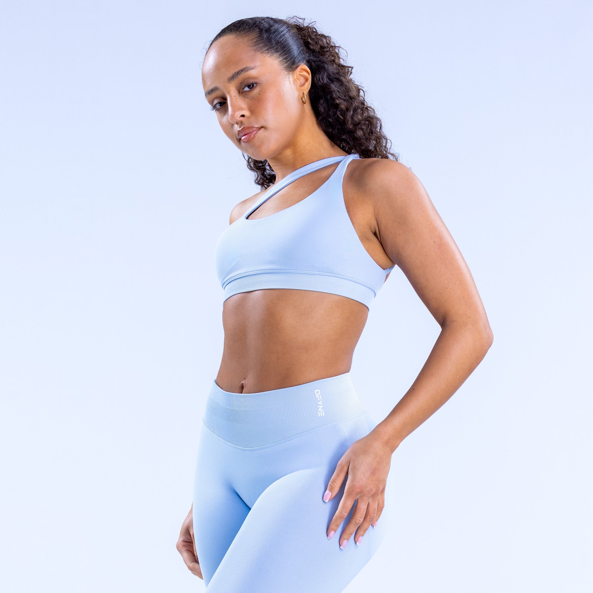 Sujetador Deportivo DFYNE Impact Asymmetric Mujer Azules | 8103-LQIYH