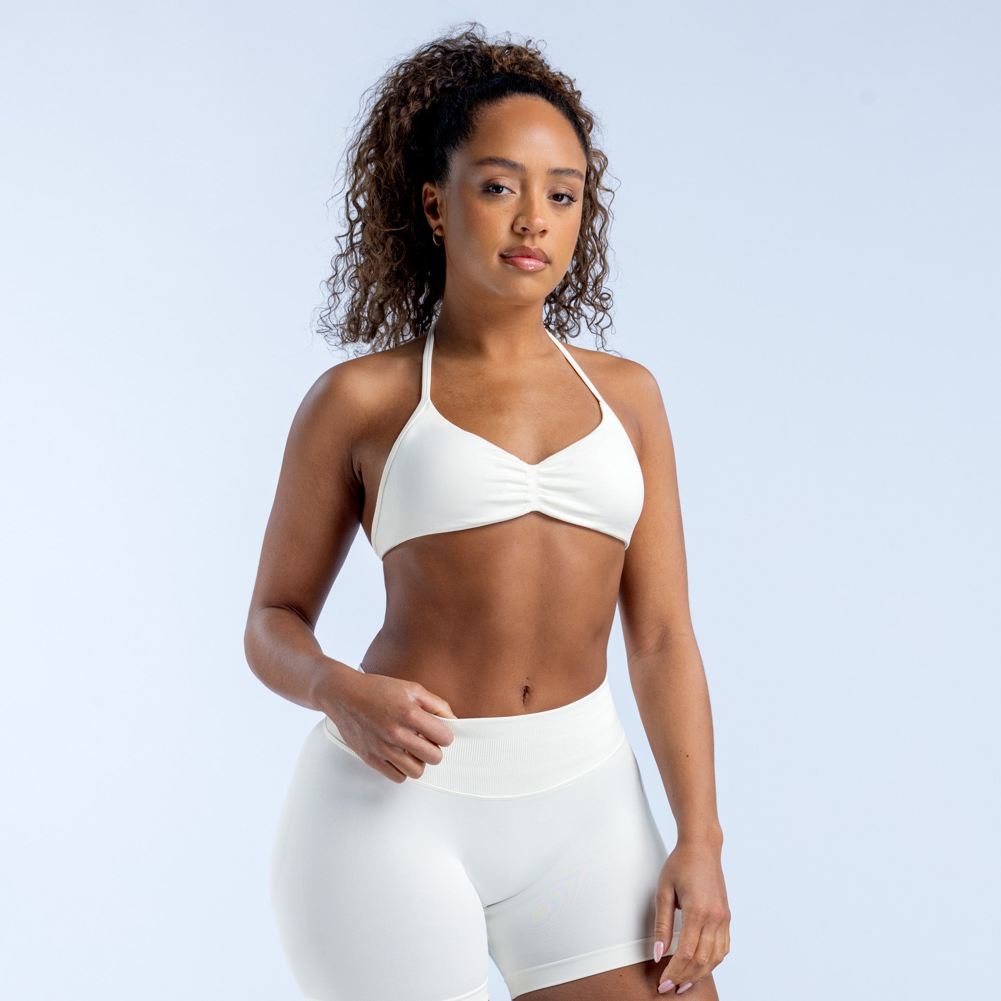 Sujetador Deportivo DFYNE Impact Strappy Mujer Blancos | 9485-ZUKAL
