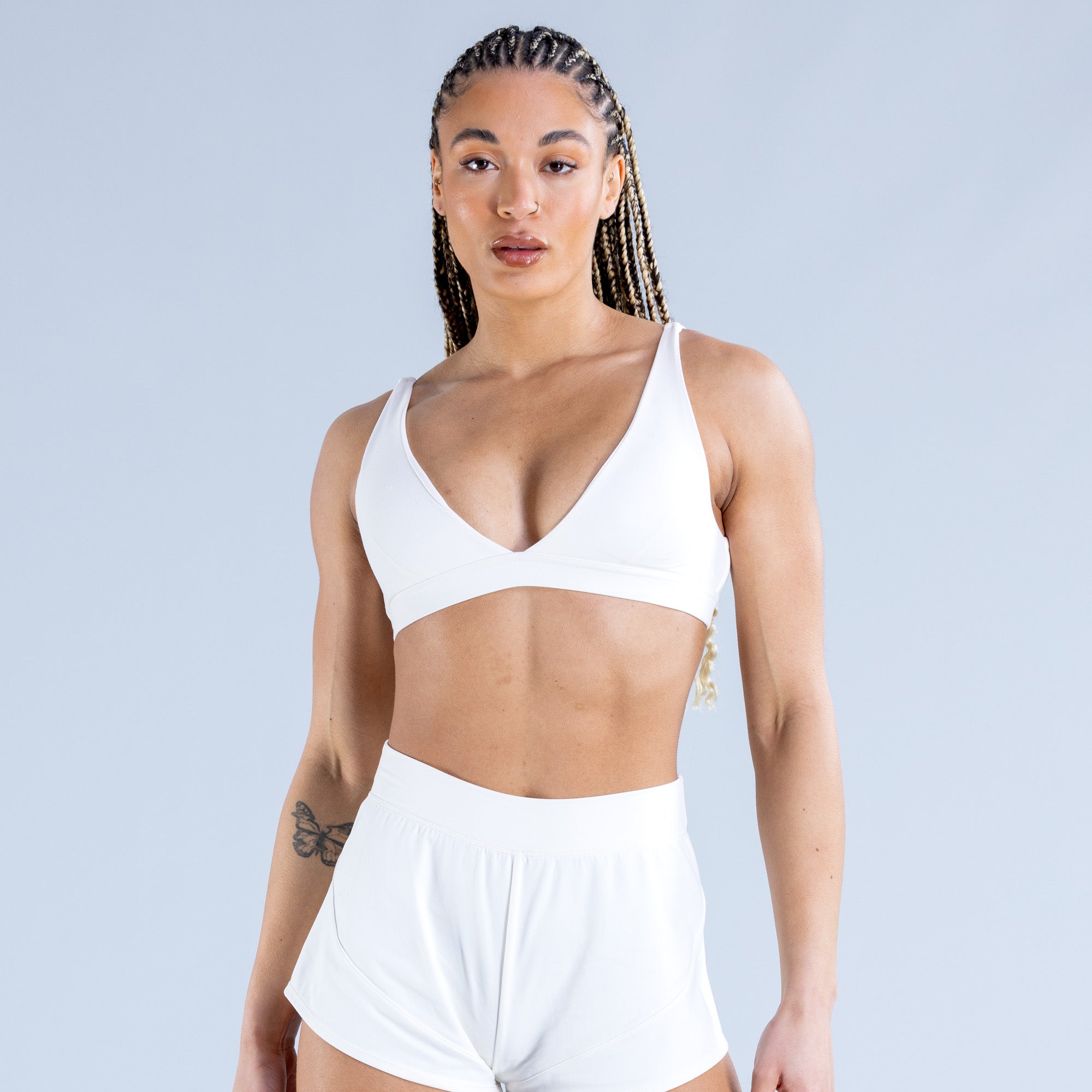 Sujetador Deportivo DFYNE Origin Minimal Mujer Blancos | 3467-HDZWN