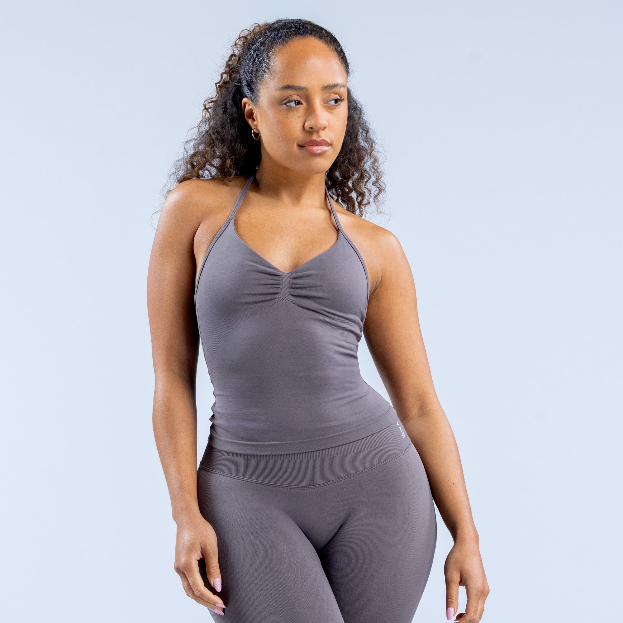 Top DFYNE Impact Longline Strappy Mujer Morados | 0379-EODWC