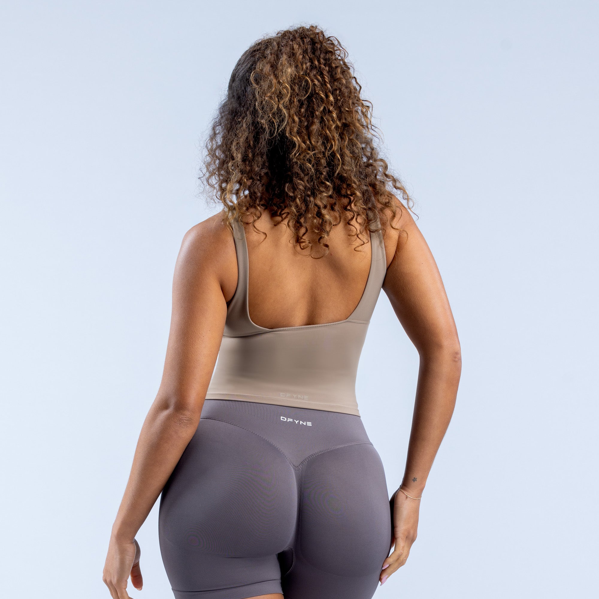 Top DFYNE Origin Minimal Sports Mujer Kaki | 1095-ZTXAN