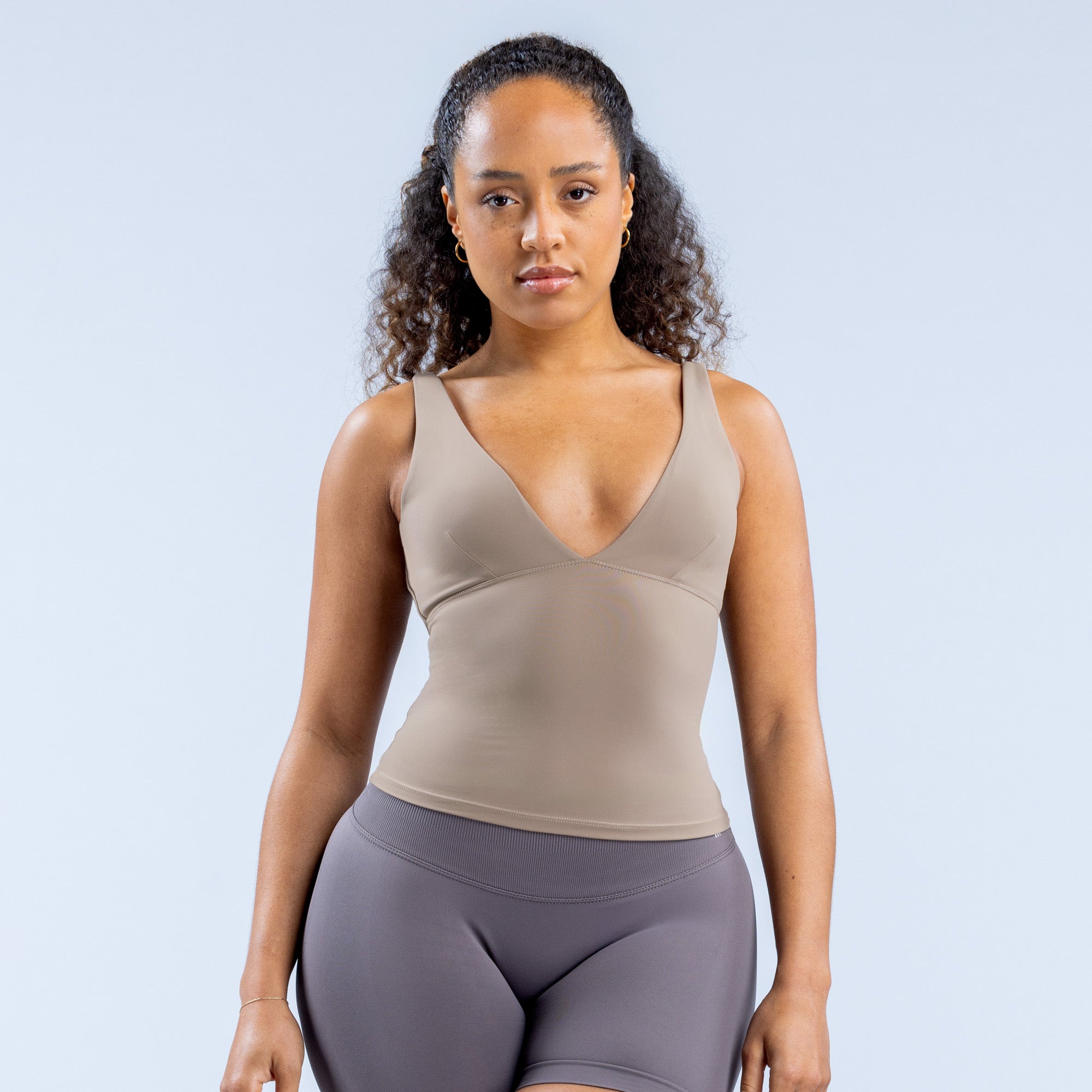 Top DFYNE Origin Minimal Sports Mujer Kaki | 1095-ZTXAN