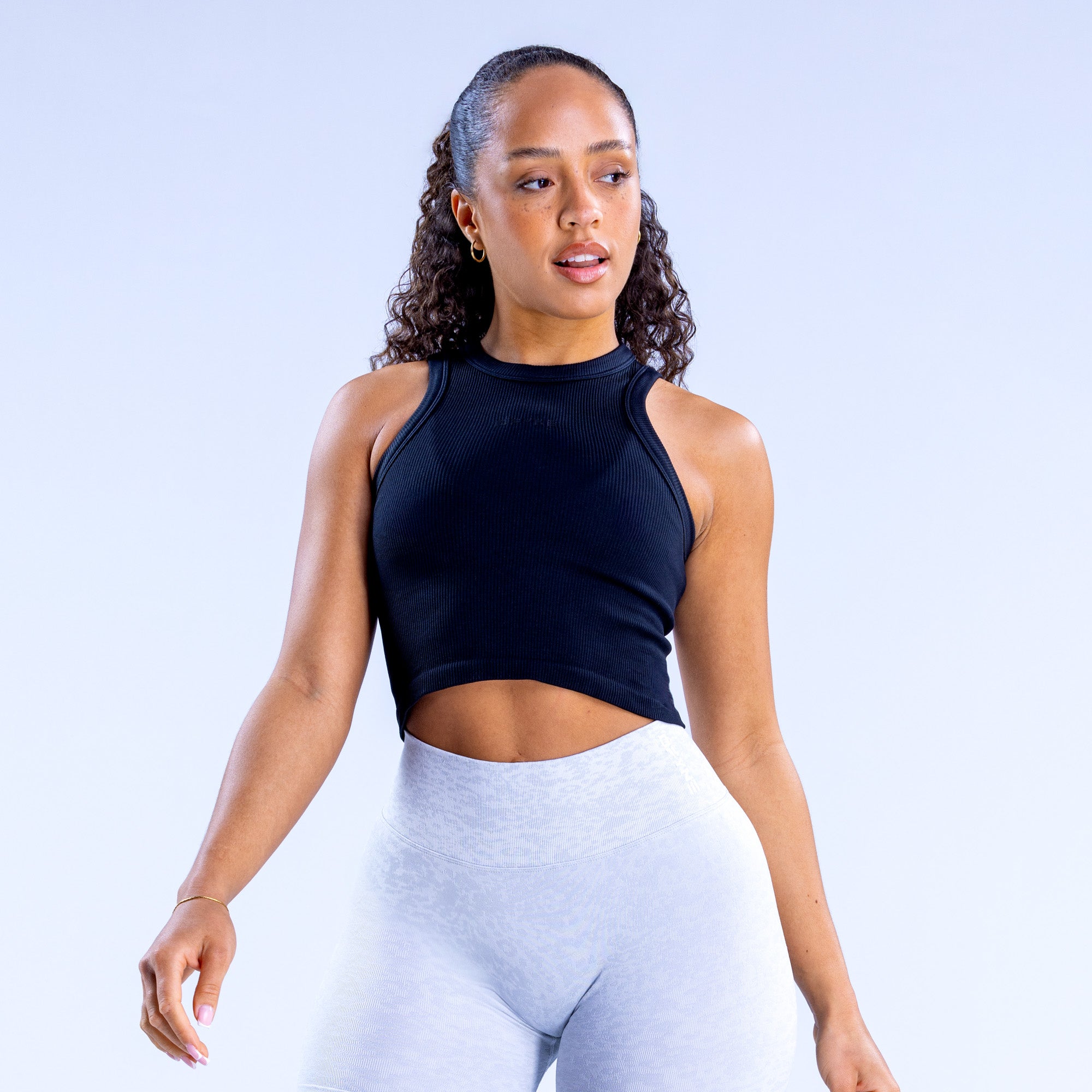 Top DFYNE Revive Racer Mujer Negros | 0283-NDYBS